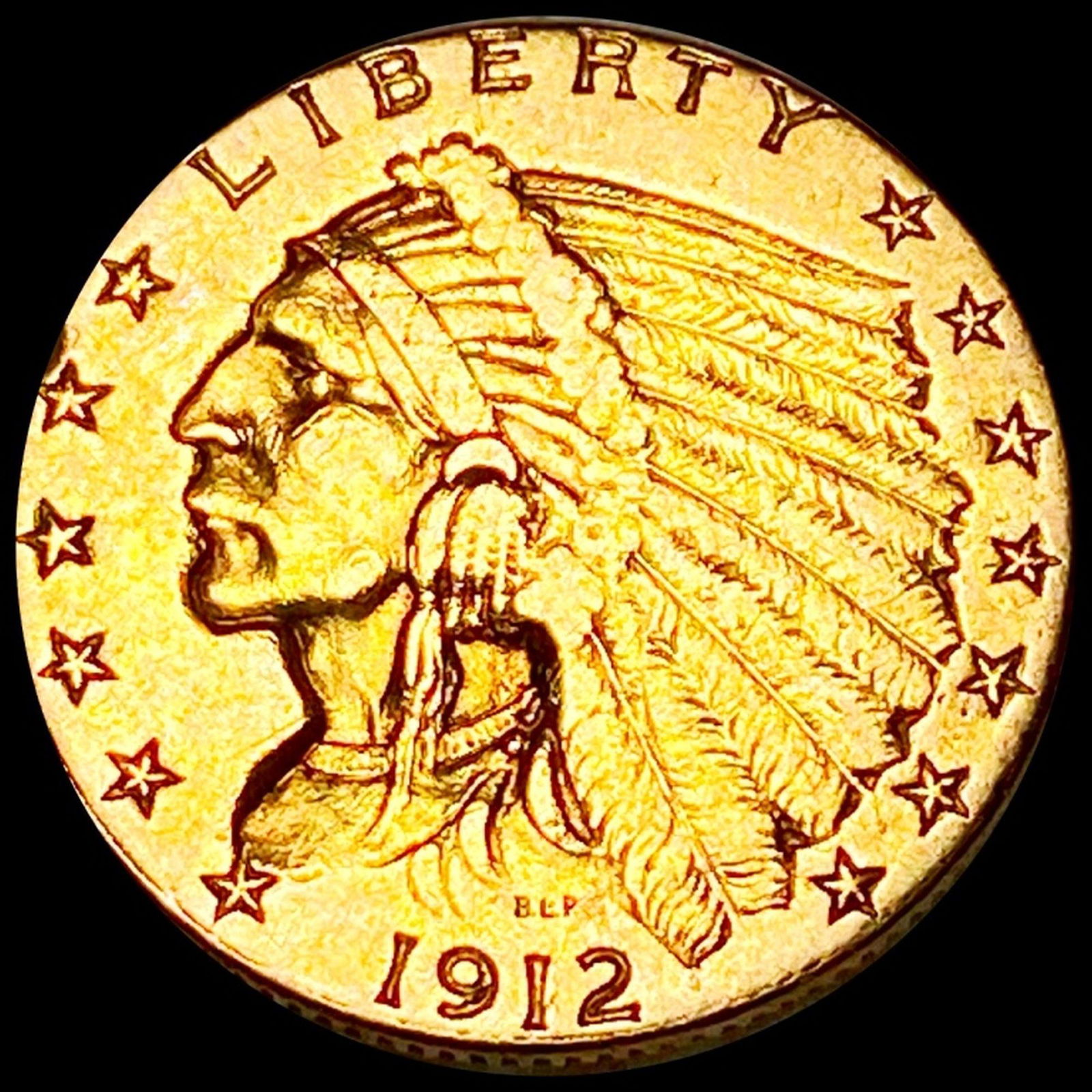 1912 $2.50 Gold Quarter Eagle CLOSELY UNC (1 of 2)