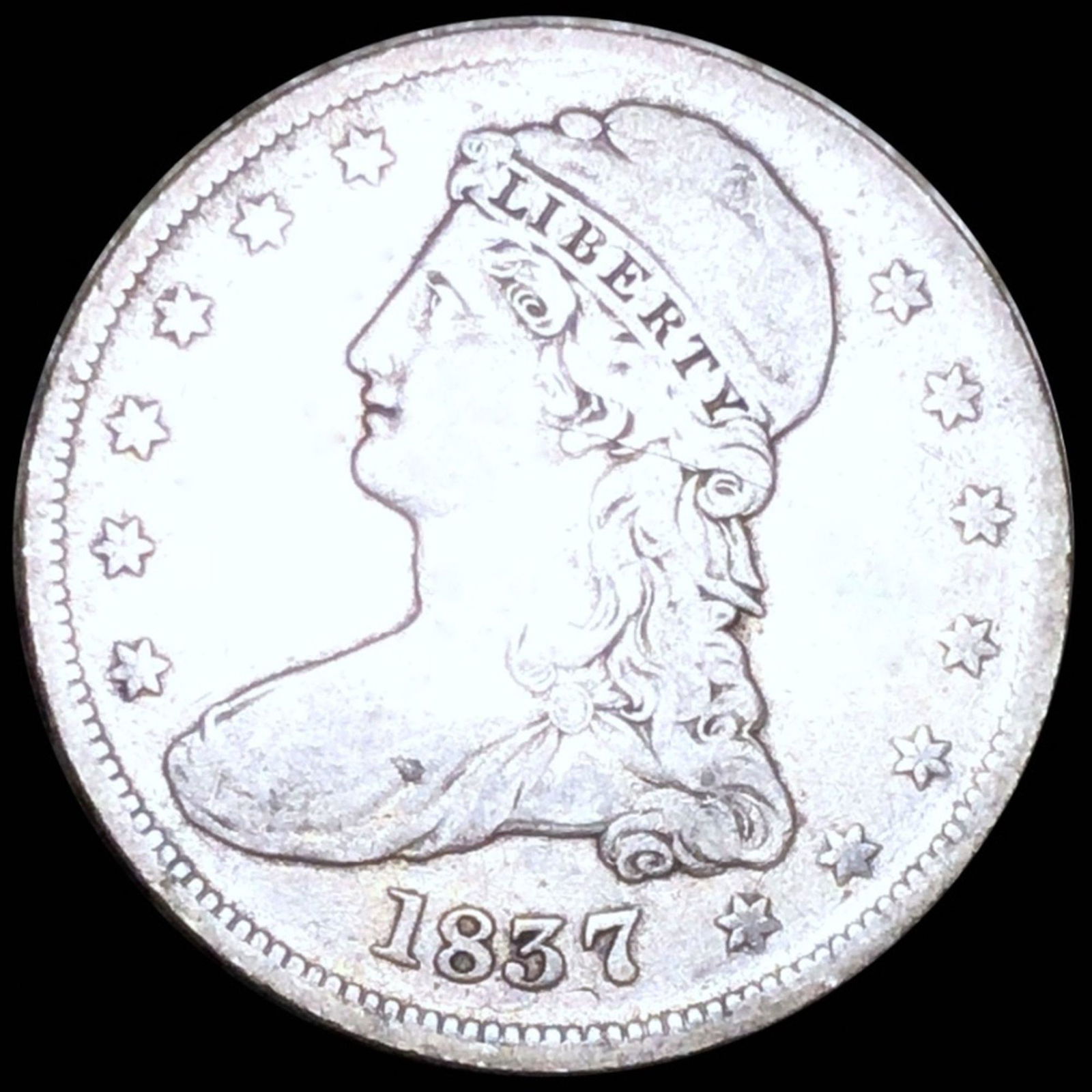 1837 Capped Bust Half Dollar NICELY CIRCULATED (1 of 2)