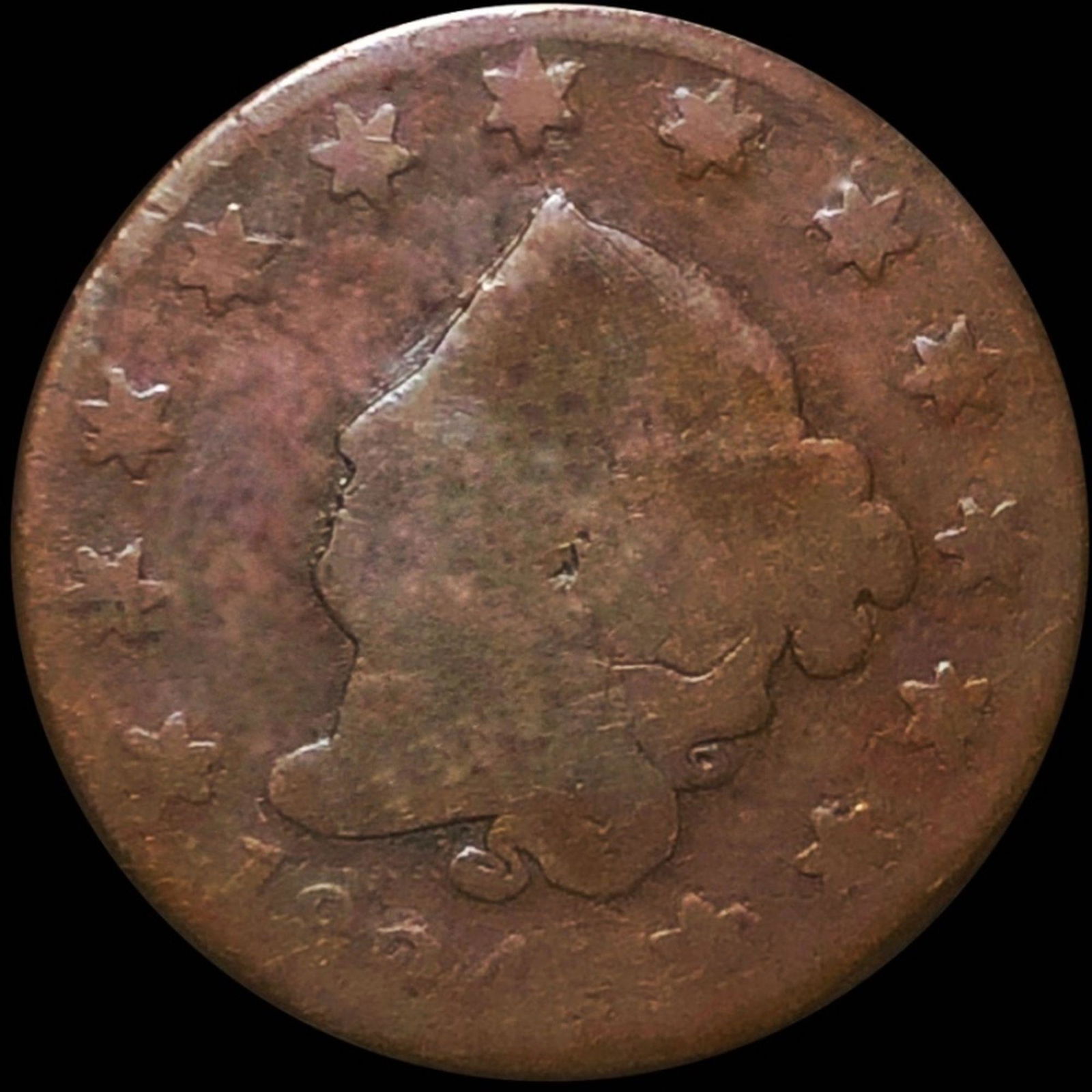 1824 Coronet Head Large Cent NICELY CIRCULATED (1 of 2)