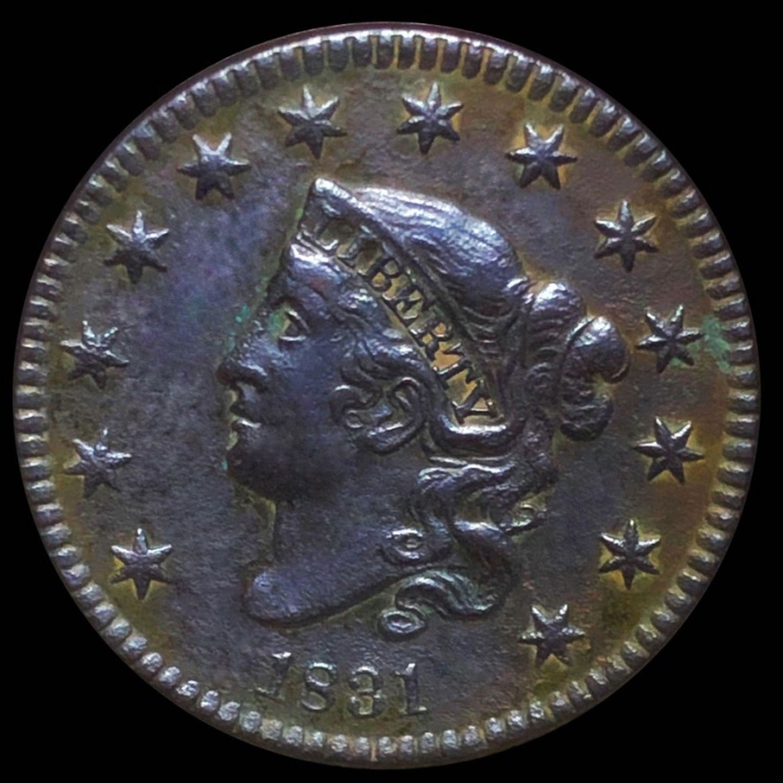 1831 Coronet Head Large Cent CLOSELY UNC (1 of 2)