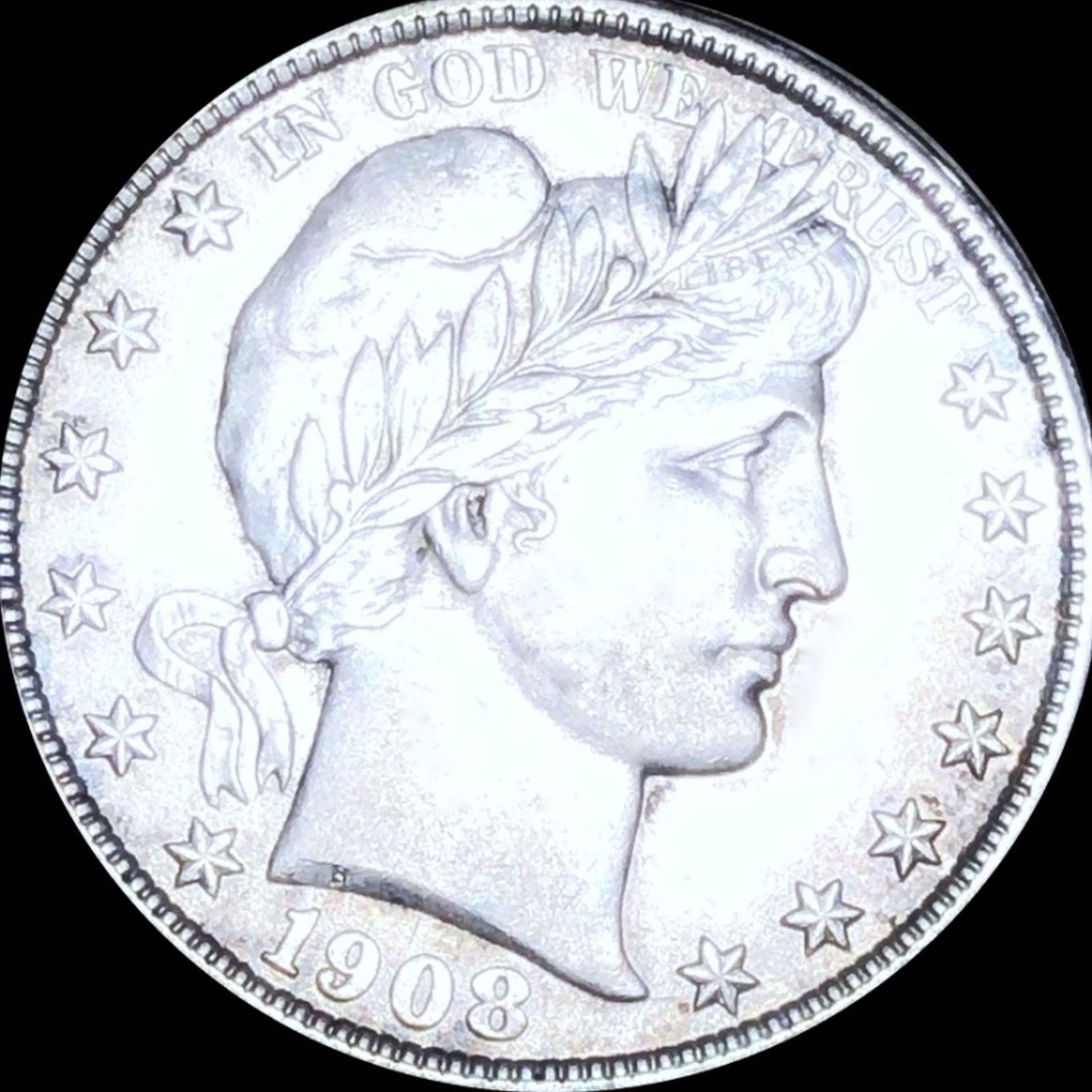 1908-D Barber Half Dollar CLOSELY UNCIRCULATED (1 of 2)