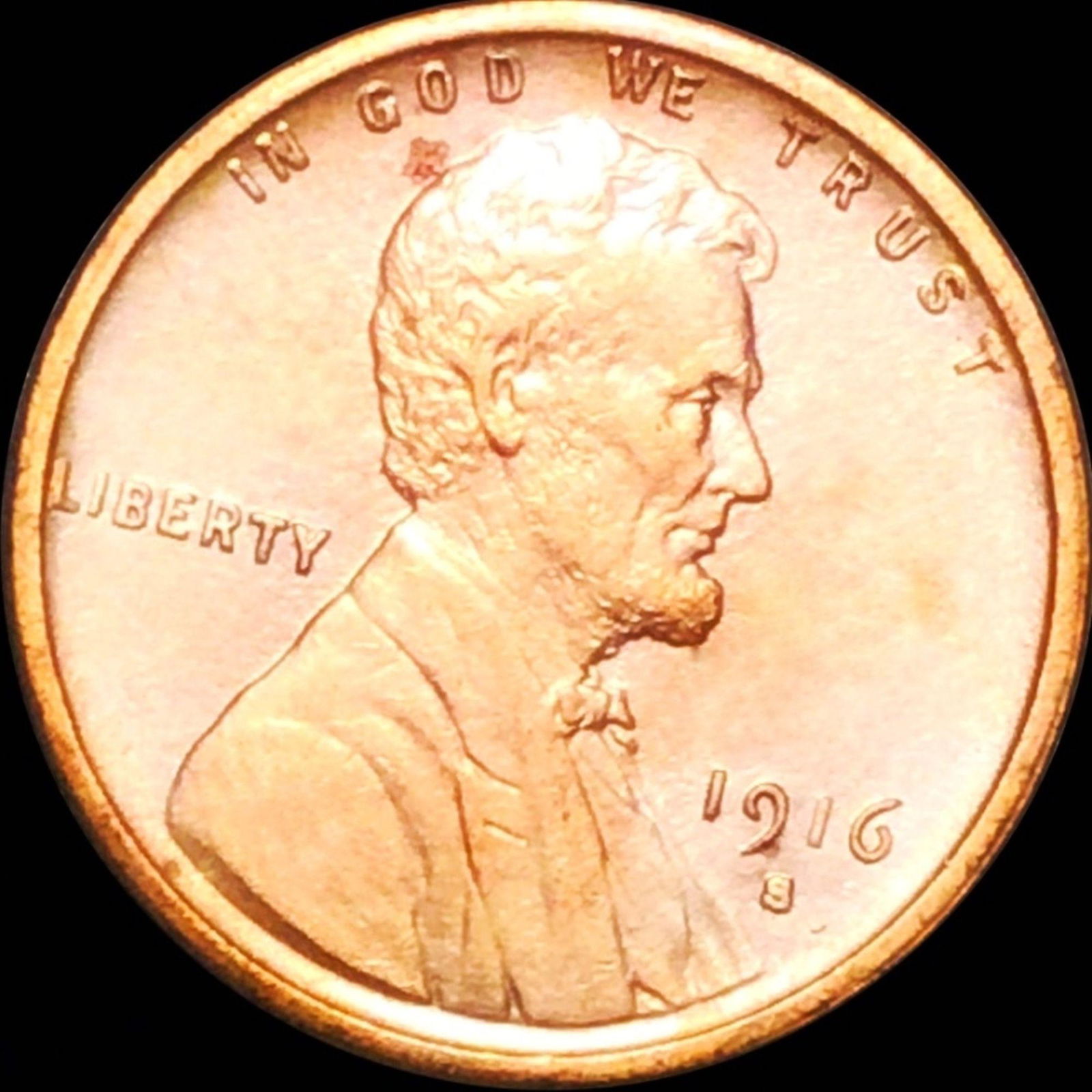 1916-S Lincoln Wheat Penny UNCIRCULATED (1 of 2)