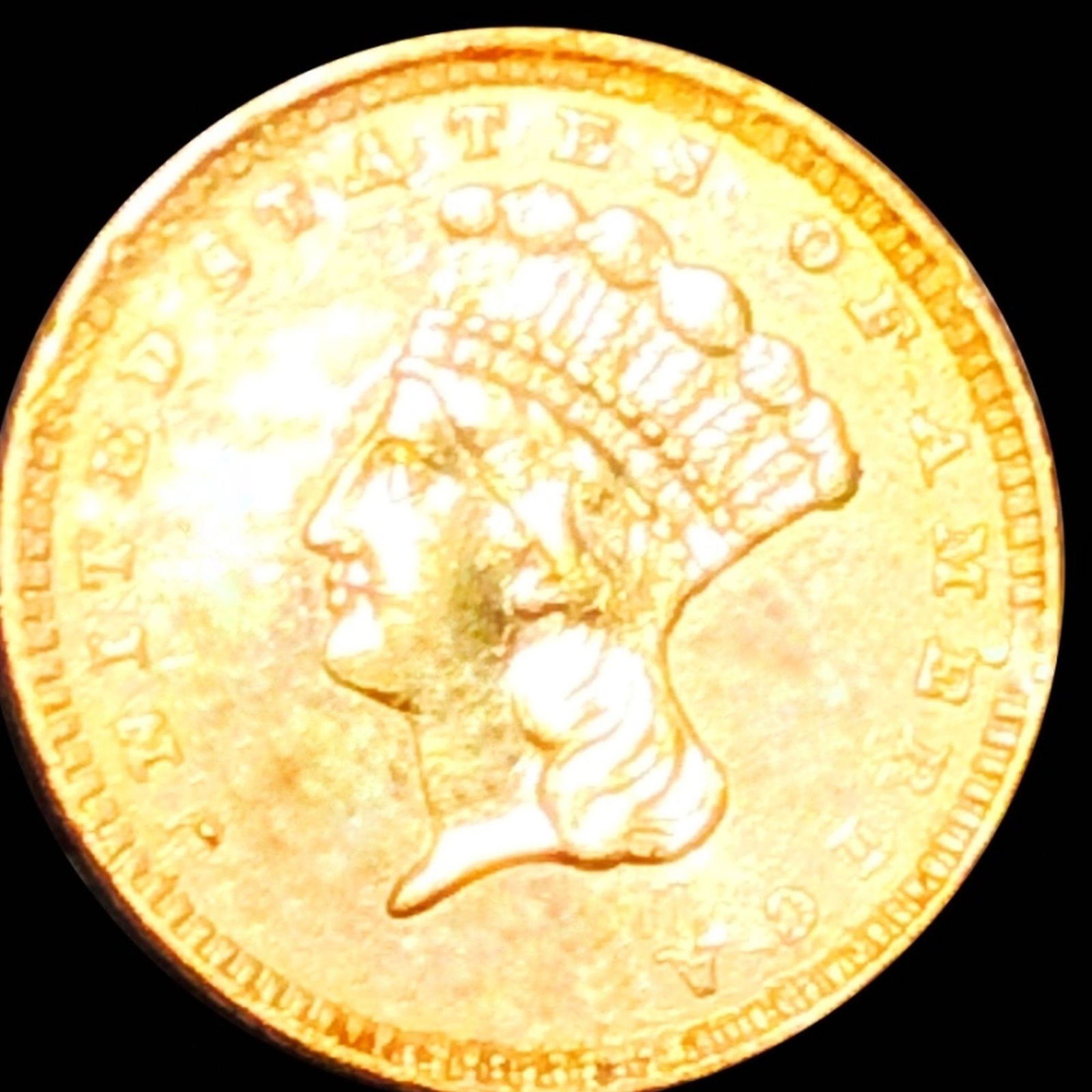1857 Rare Gold Dollar CLOSELY UNC (1 of 2)