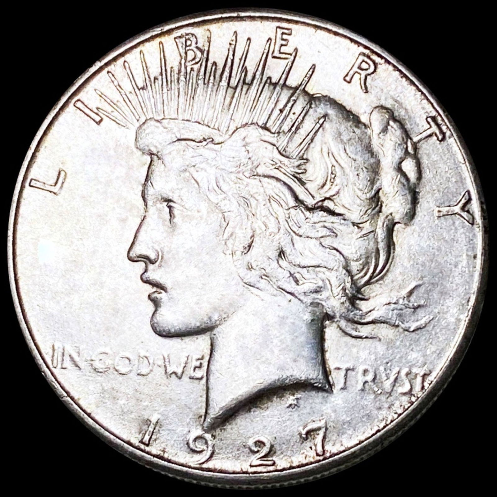 1927-S Silver Peace Dollar AU+ (1 of 2)