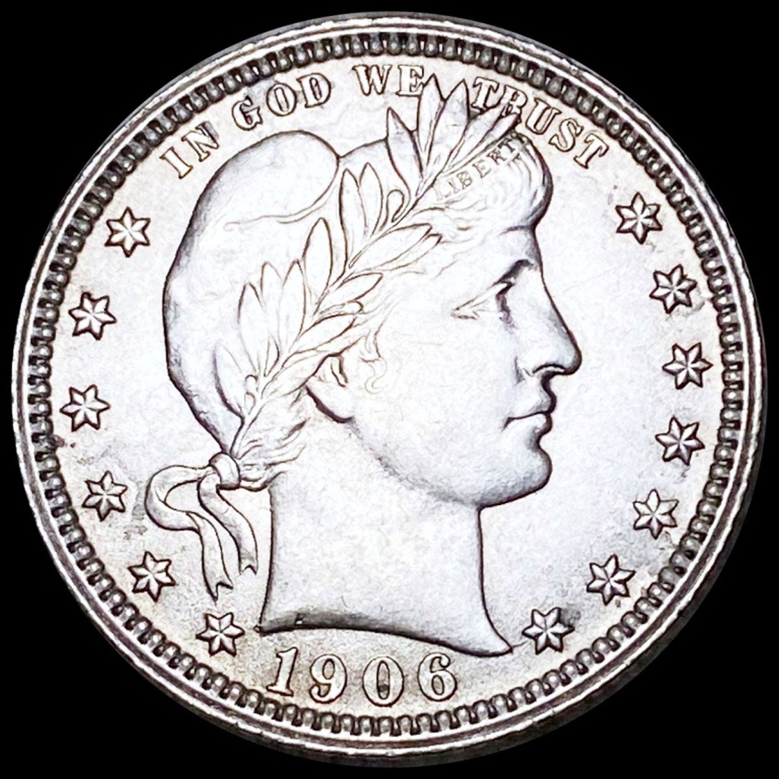 1906-D Barber Silver Quarter CLOSELY UNC (1 of 2)