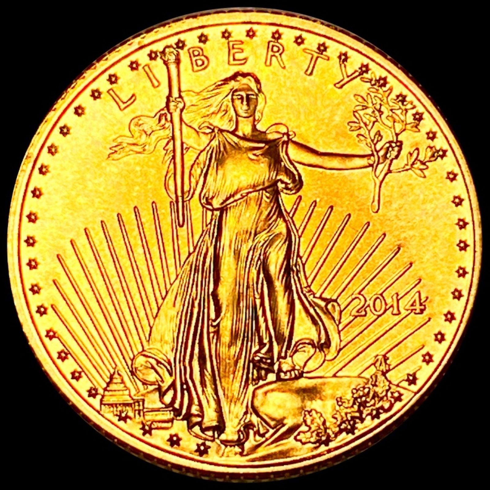 2014 $5 Gold Half Eagle UNCIRCULATED 1/10Oz (1 of 2)