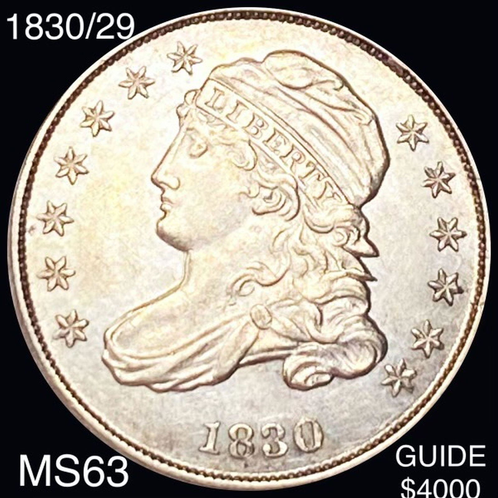 1830/29 Capped Bust Dime CHOICE BU GARRETT COLLECT (1 of 3)