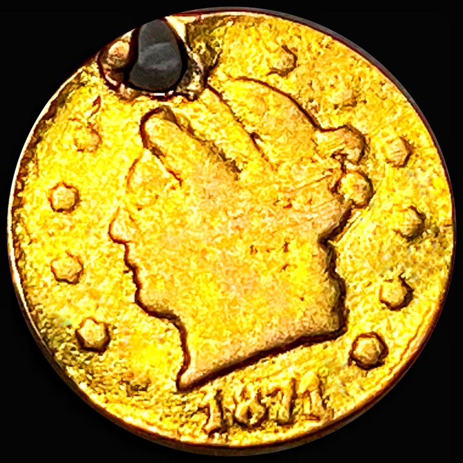 1871 Cal. Fractional Gold 1/4th Dollar NICELY CIRC (1 of 2)