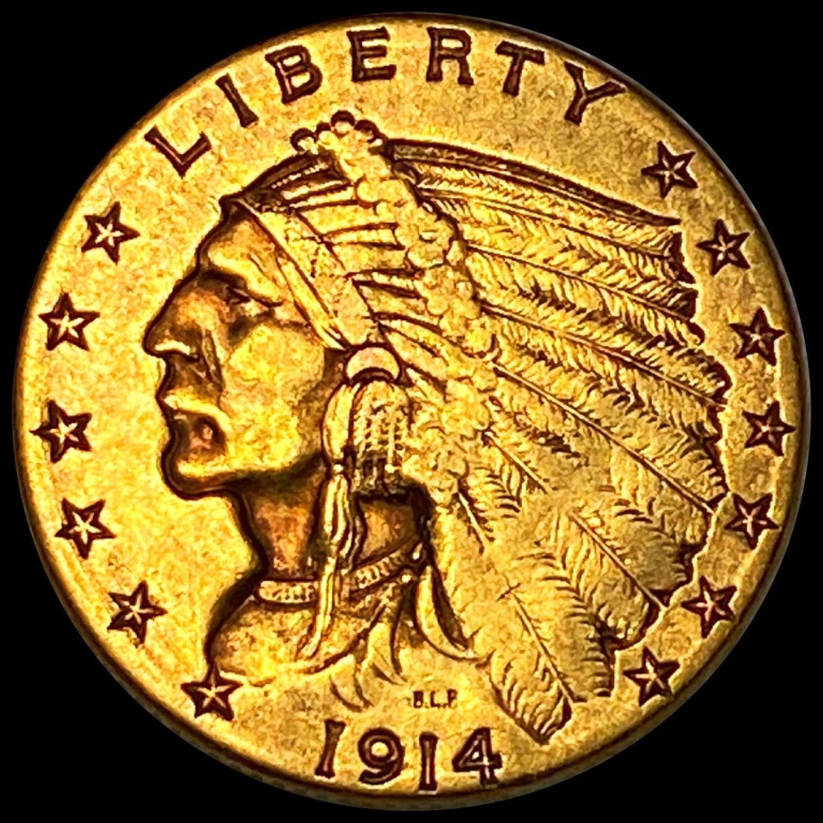 1914-D $2.50 Gold Quarter Eagle CLOSELY UNC (1 of 2)
