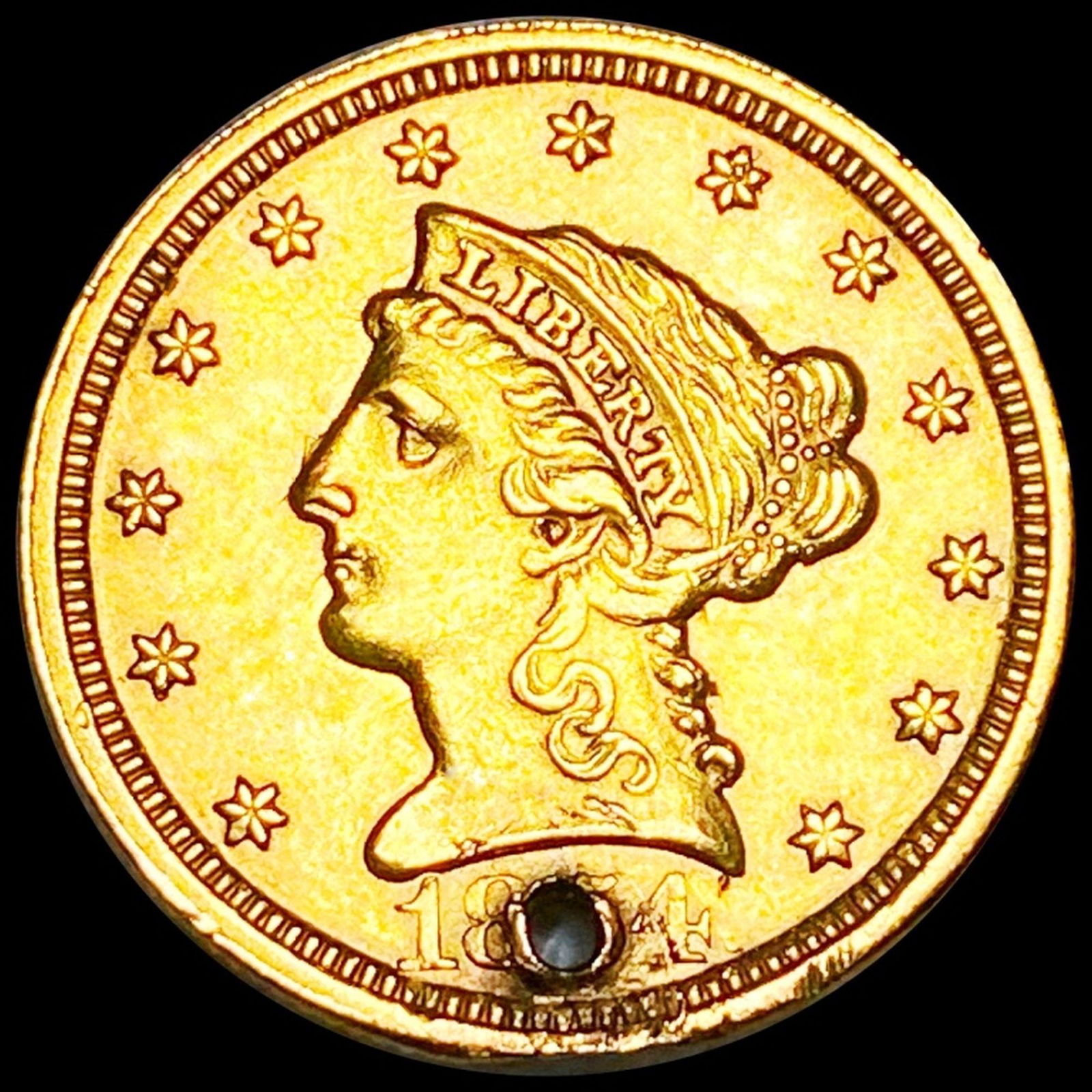 1854 $2.50 Gold Quarter Eagle CLOSELY UNC (1 of 2)