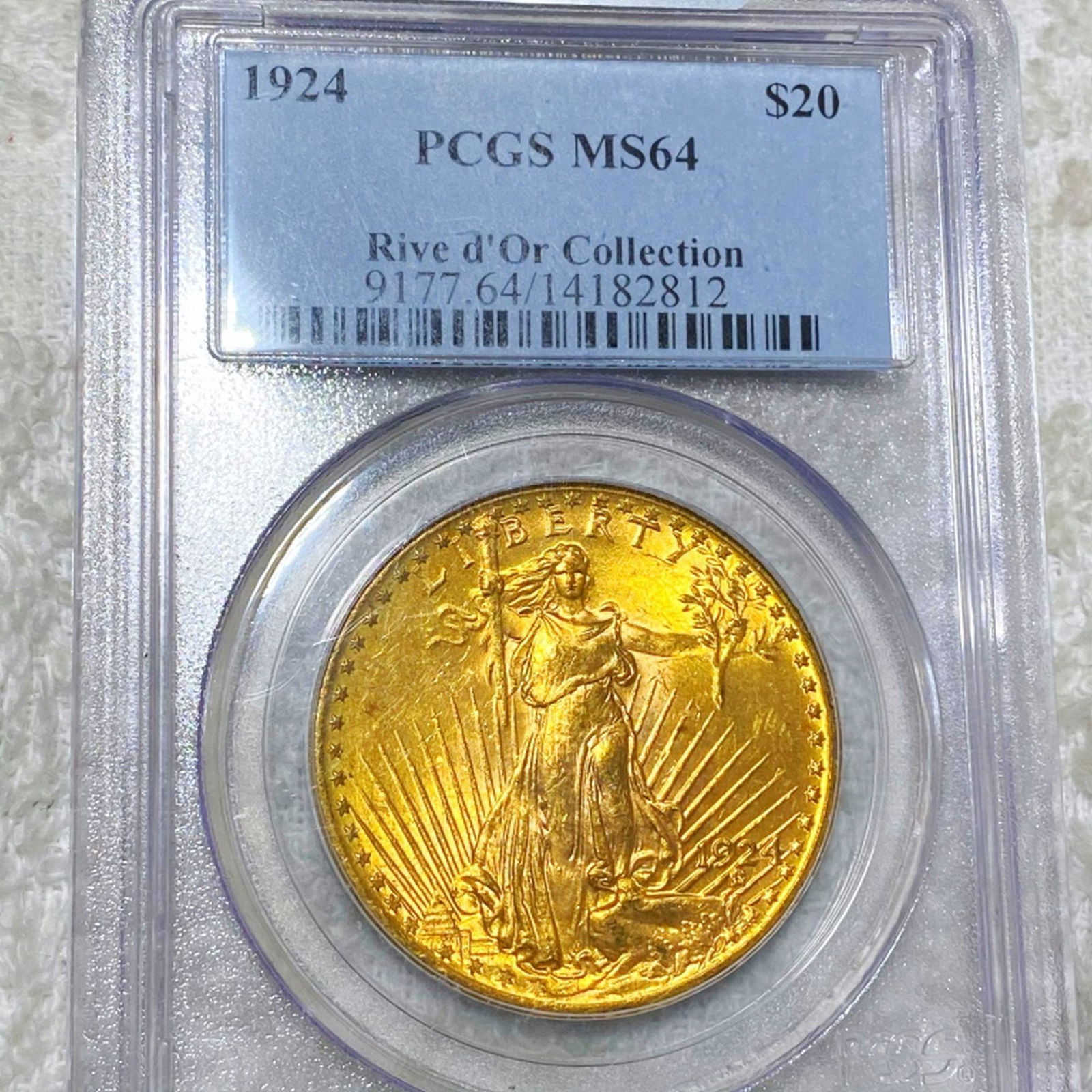 1924 $20 Gold Double Eagle PCGS - MS64 RIVE D'OR (1 of 2)