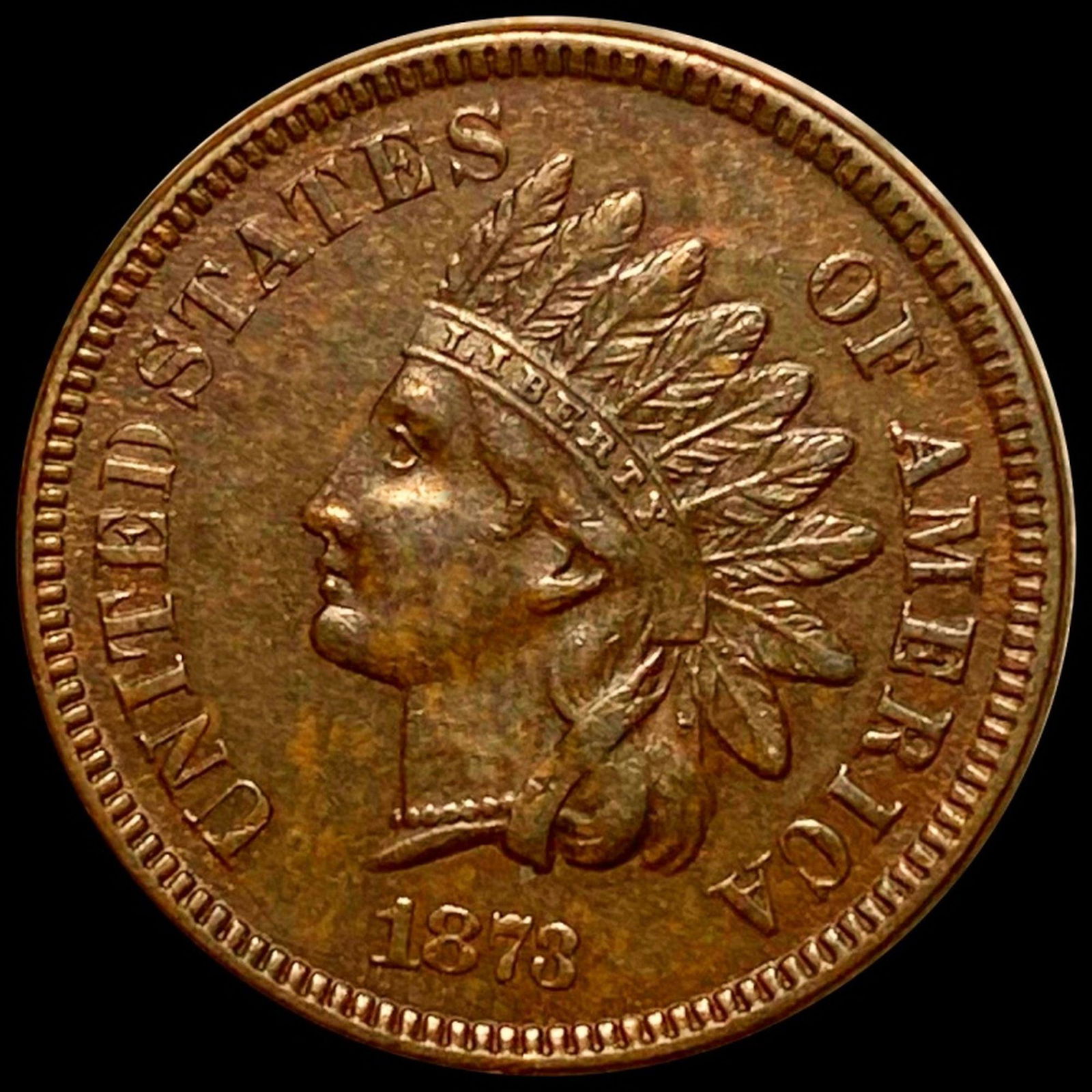 1873 Indian Head Penny CLOSELY UNCIRCULATED (1 of 2)