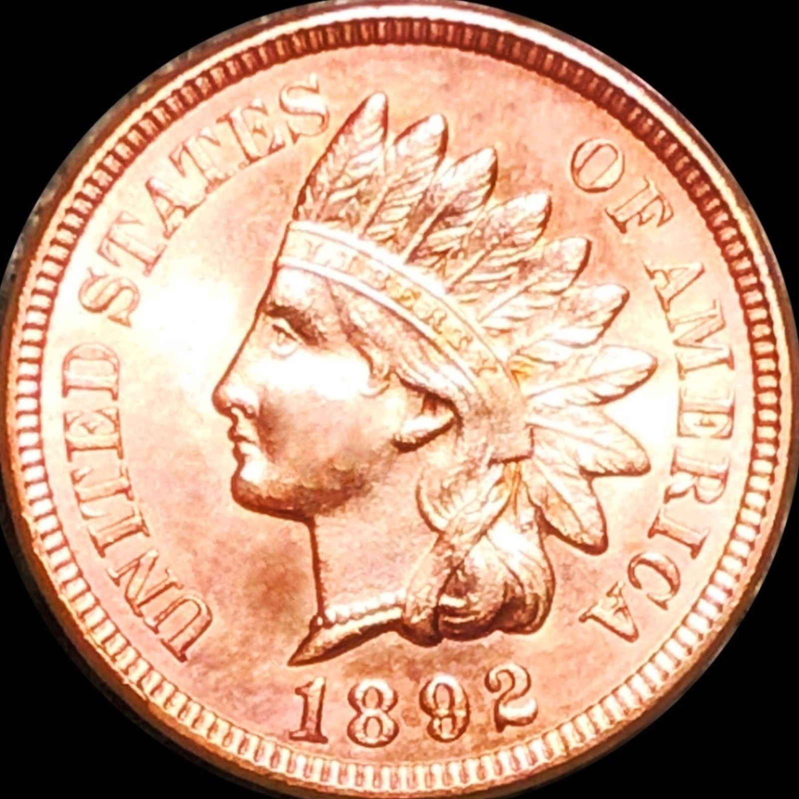 1892 Indian Head Penny UNCIRCULATED (1 of 2)
