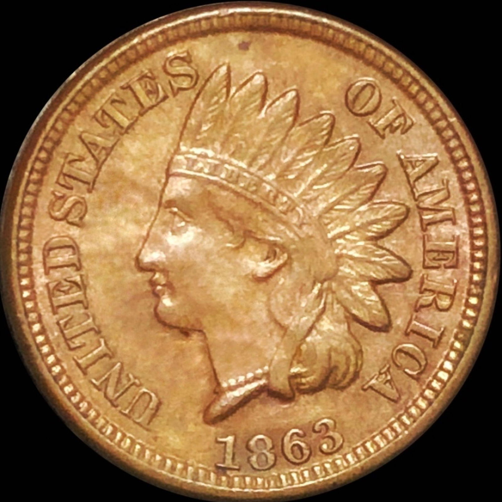 1863 Indian Head Penny CLOSELY UNCIRCULATED (1 of 2)