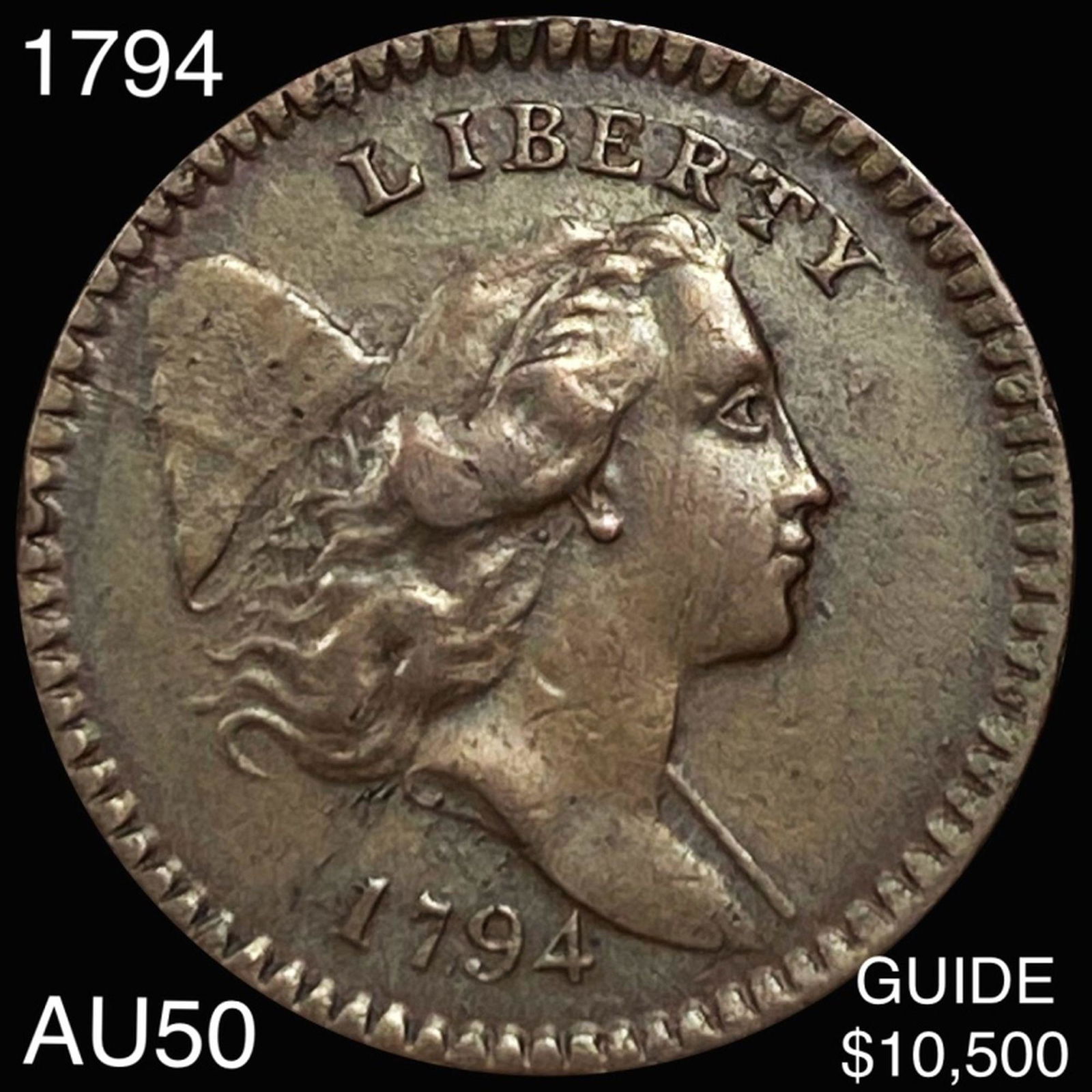 1794 Liberty Cap Half Cent ABOUT UNCIRCULATED (1 of 2)