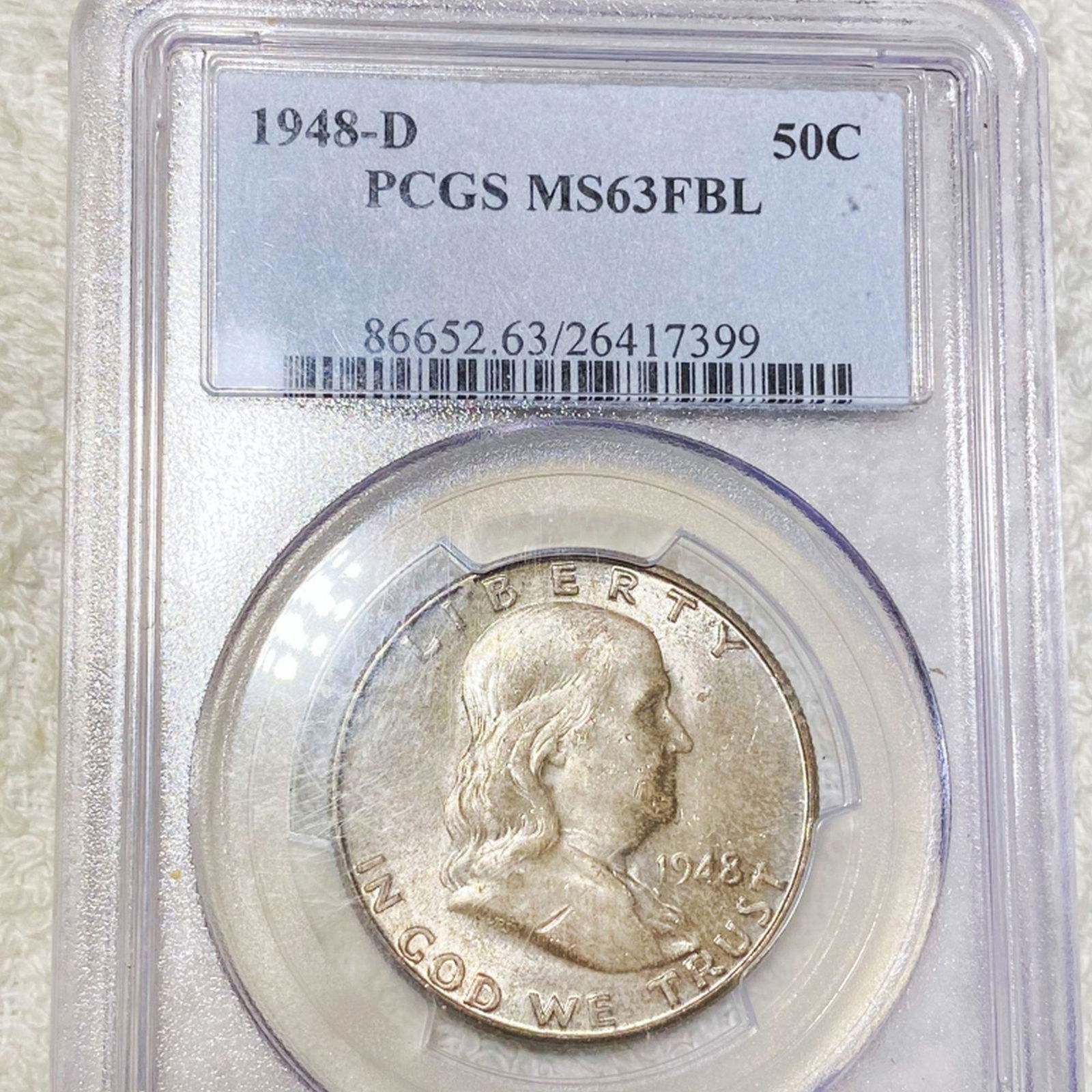 1948-D Franklin Half Dollar PCGS - MS 63 FBL (1 of 2)