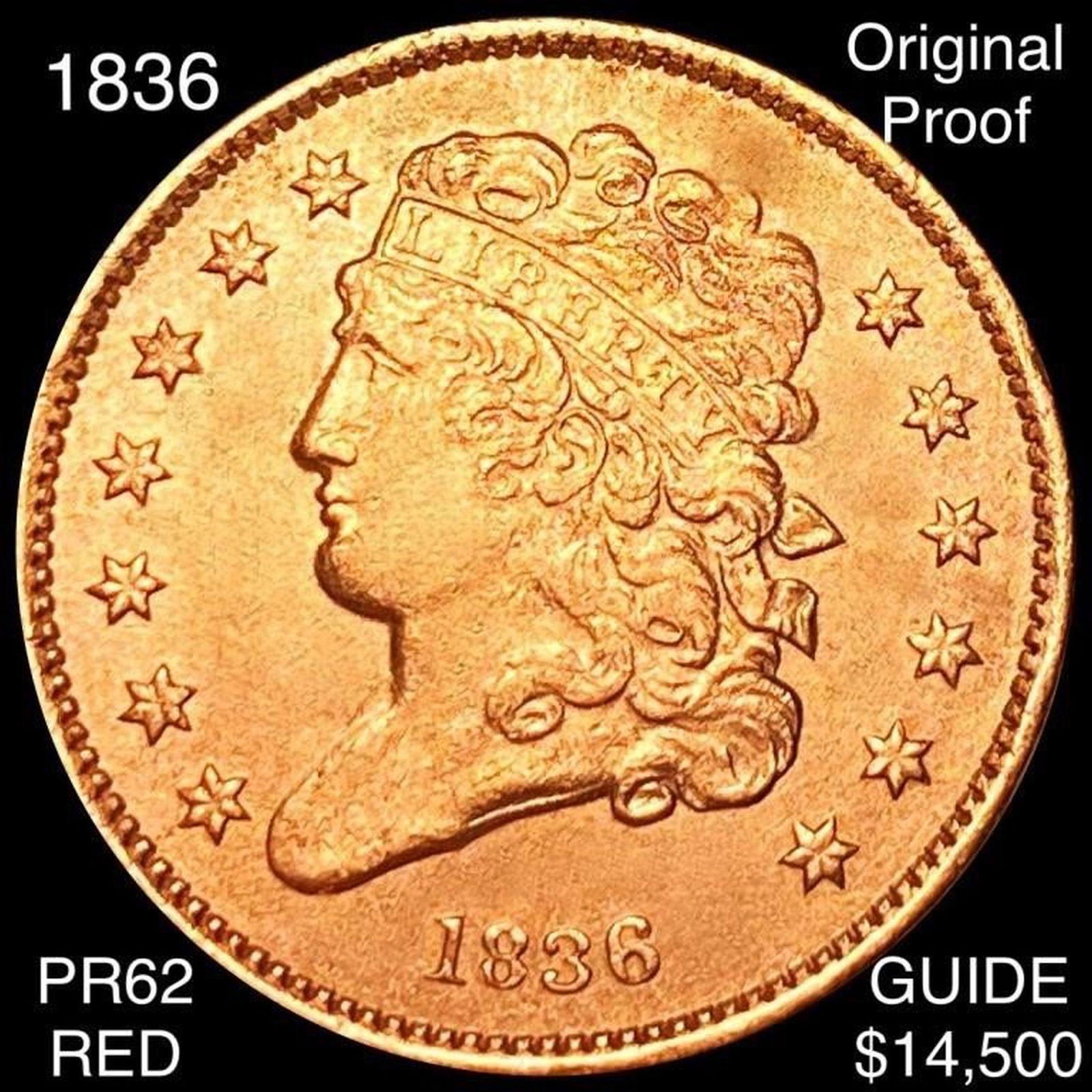 1836 Classic Head Half Cent PROOF RED (1 of 2)
