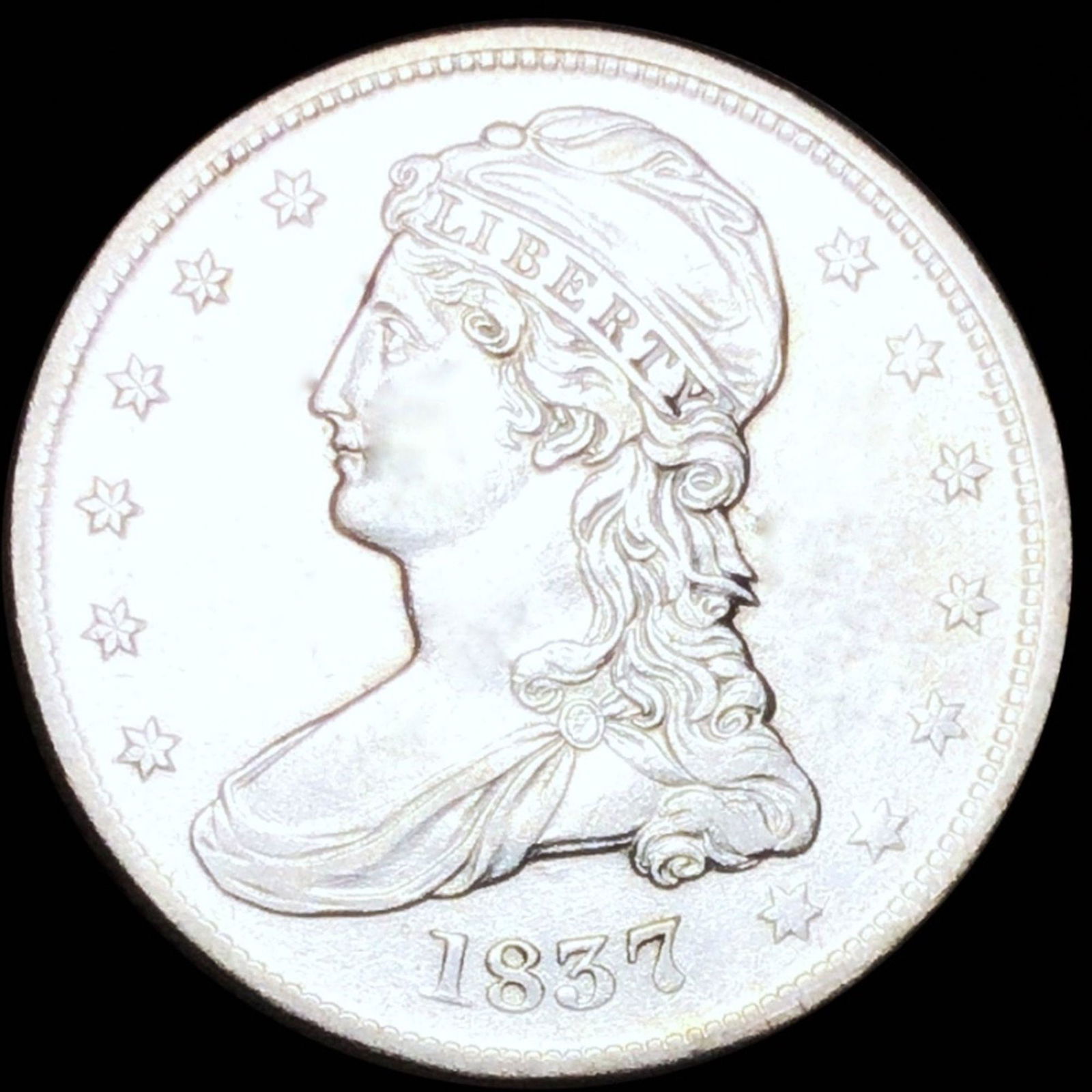 1837 Capped Bust Half Dollar XF (1 of 2)