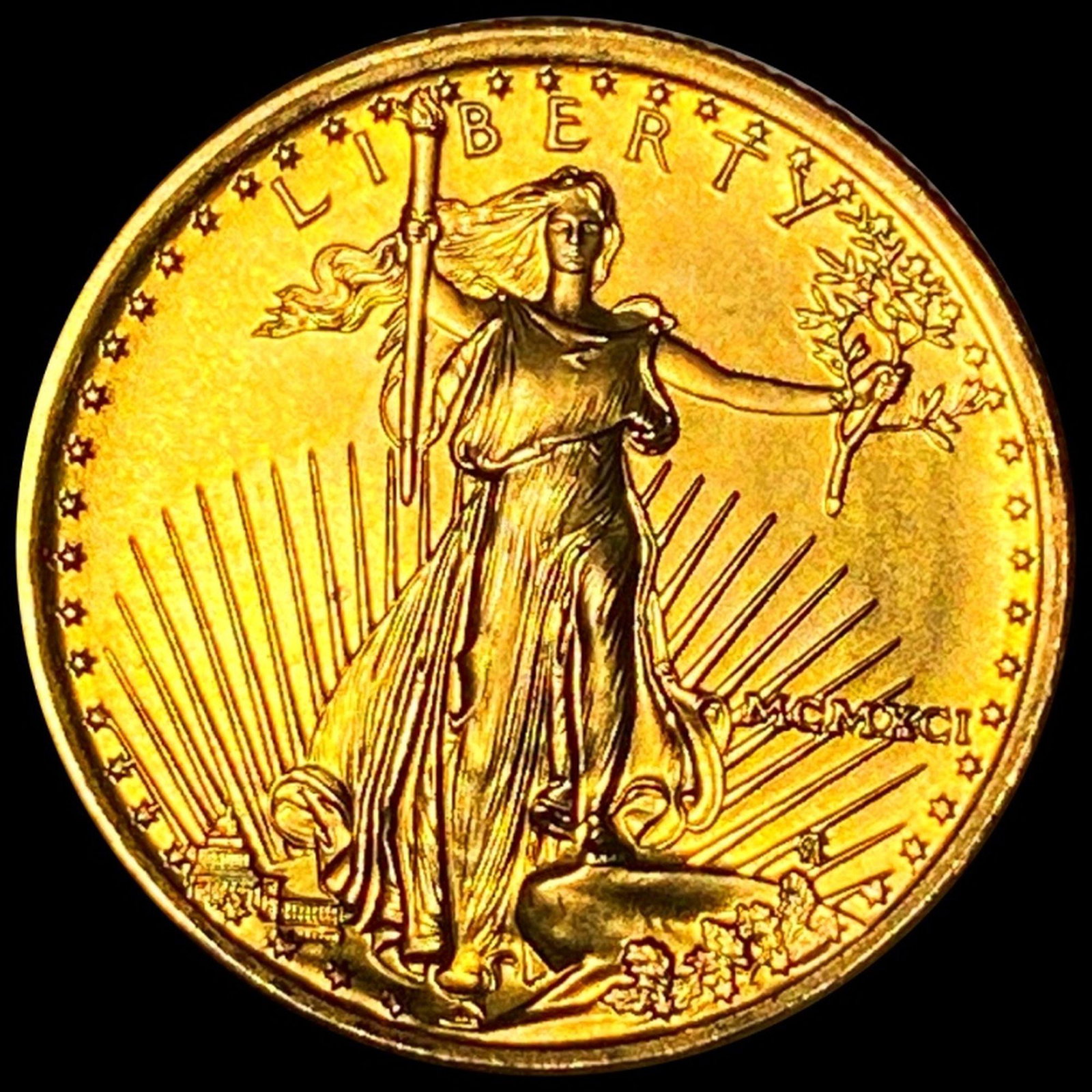 1991 $5 Gold Half Eagle UNCIRCULATED 1/10Oz (1 of 2)