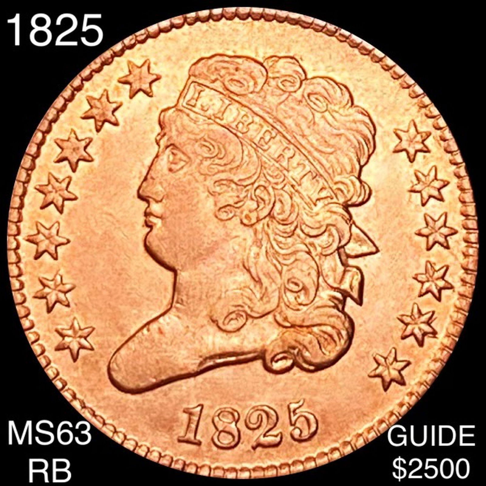 1825 Classic Head Half Cent CHOICE BU RB (1 of 2)