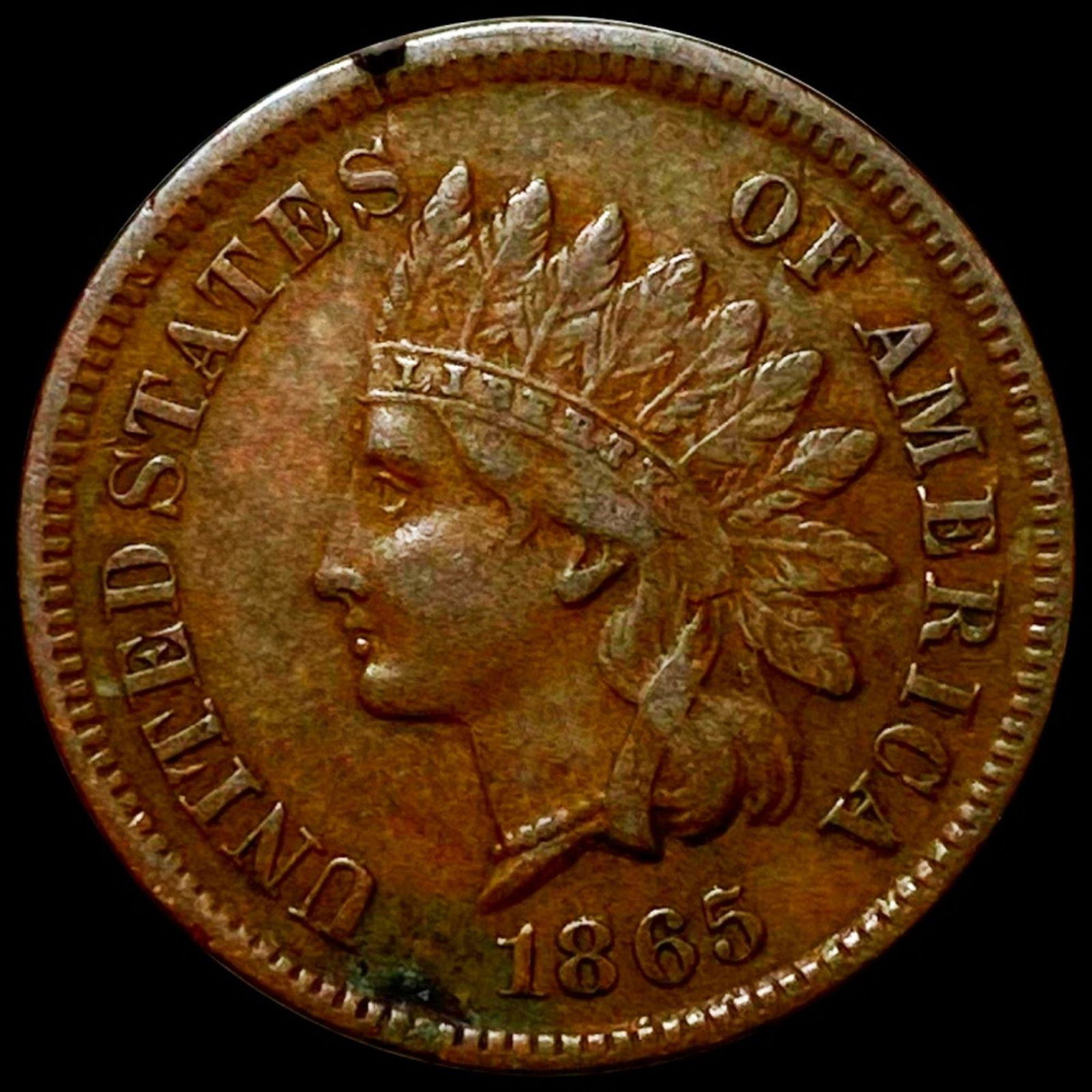 1865 Indian Head Penny NEARLY UNCIRCULATED (1 of 2)