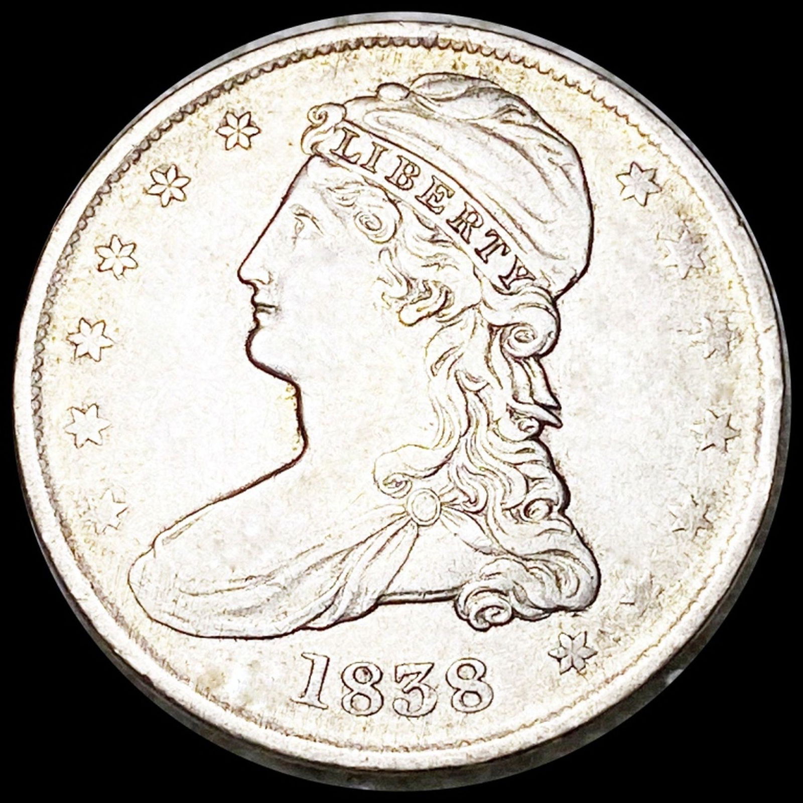 1838 Capped Bust Half Dollar ABOUT UNCIRCULATED (1 of 2)