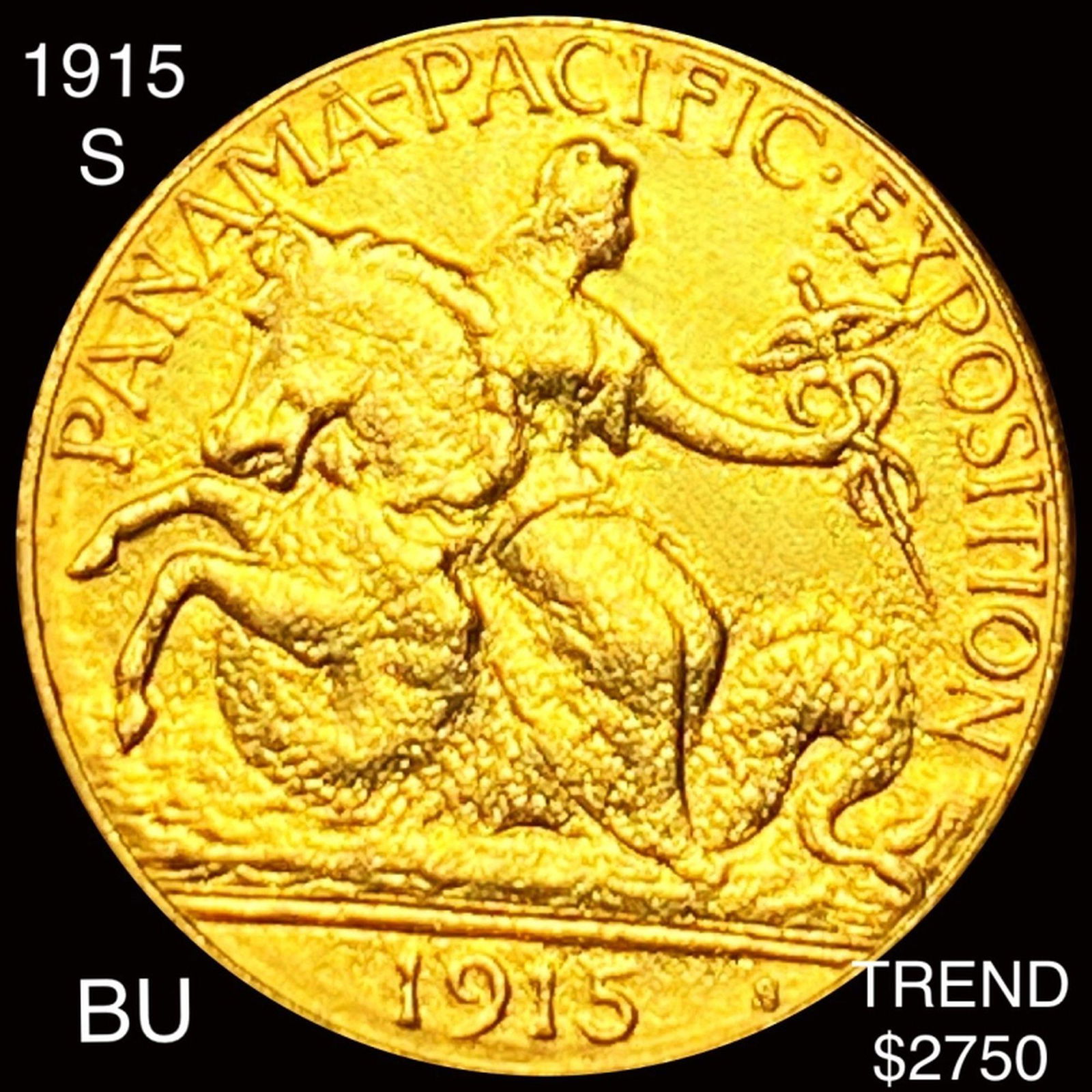 1915-S $2.50 Pan-Pac Gold Quarter Eagle BU (1 of 2)