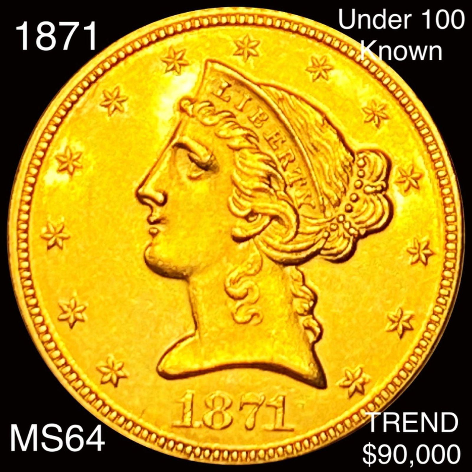 1871 $5 Gold Half Eagle CHOICE BU (1 of 2)