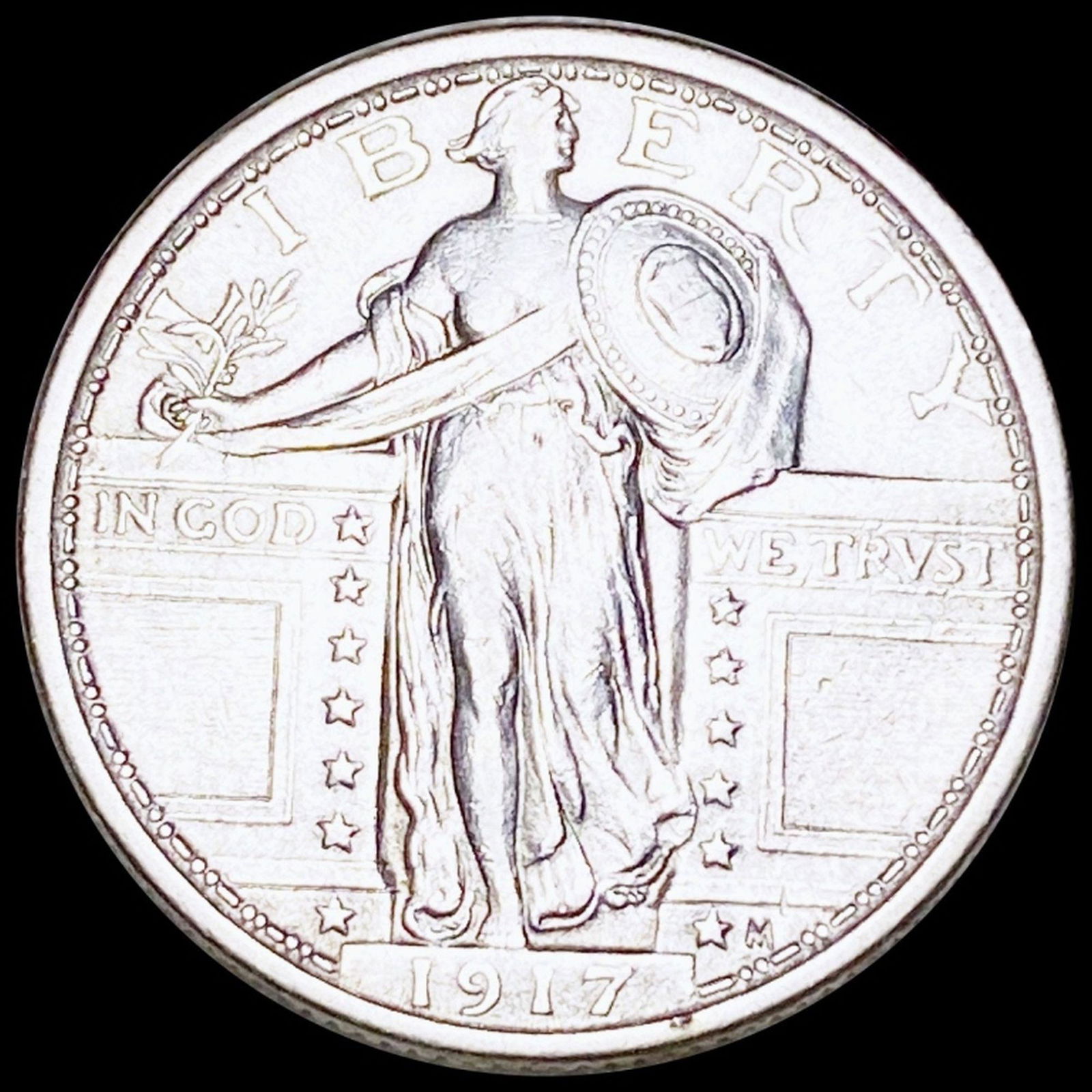 1917 TY1 Standing Liberty Quarter CLOSELY UNC (1 of 2)
