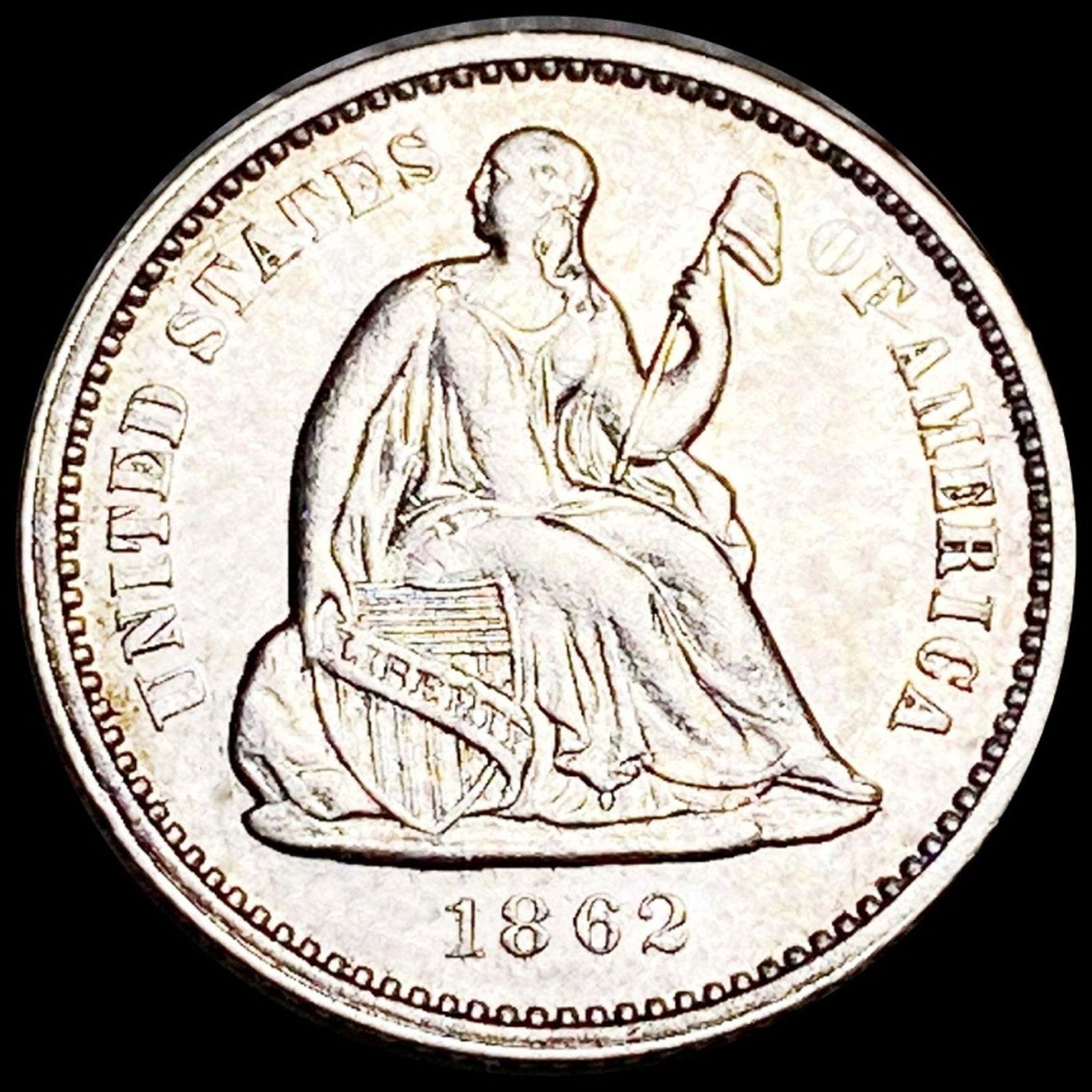 1862 Seated Half Dime UNCIRCULATED (1 of 2)