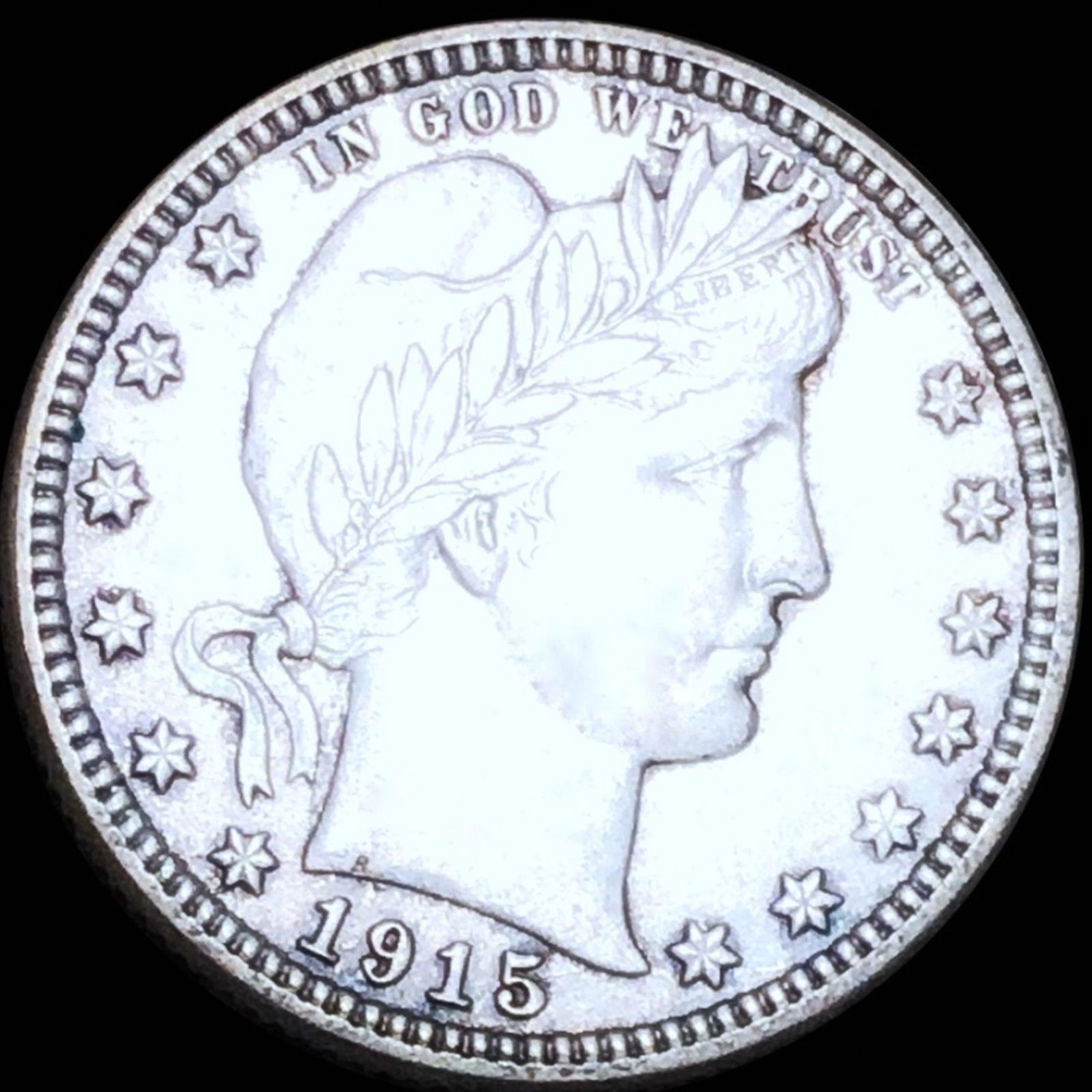1915-D Barber Silver Quarter CLOSELY UNC (1 of 2)