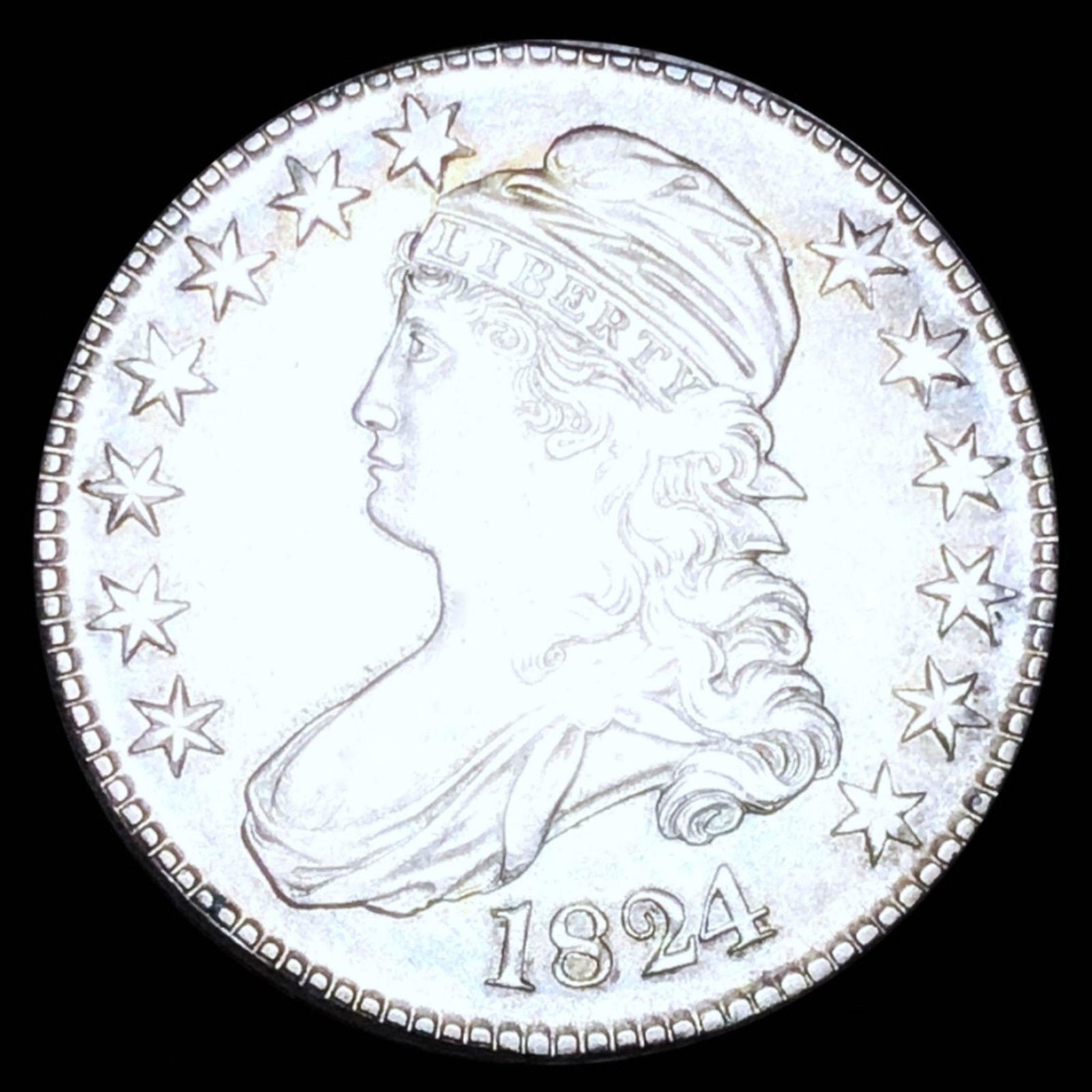 1824 Capped Bust Half Dollar NEARLY UNCIRCULATED (1 of 2)
