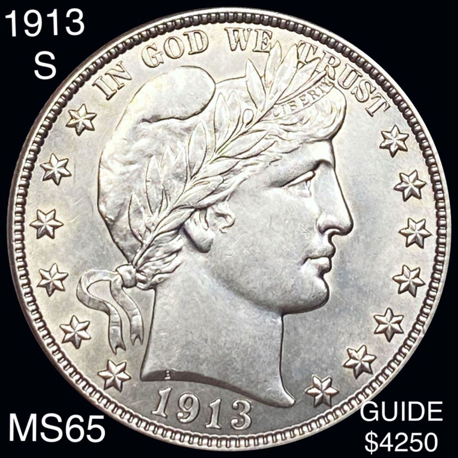 1913-S Barber Half Dollar GEM BU (1 of 2)