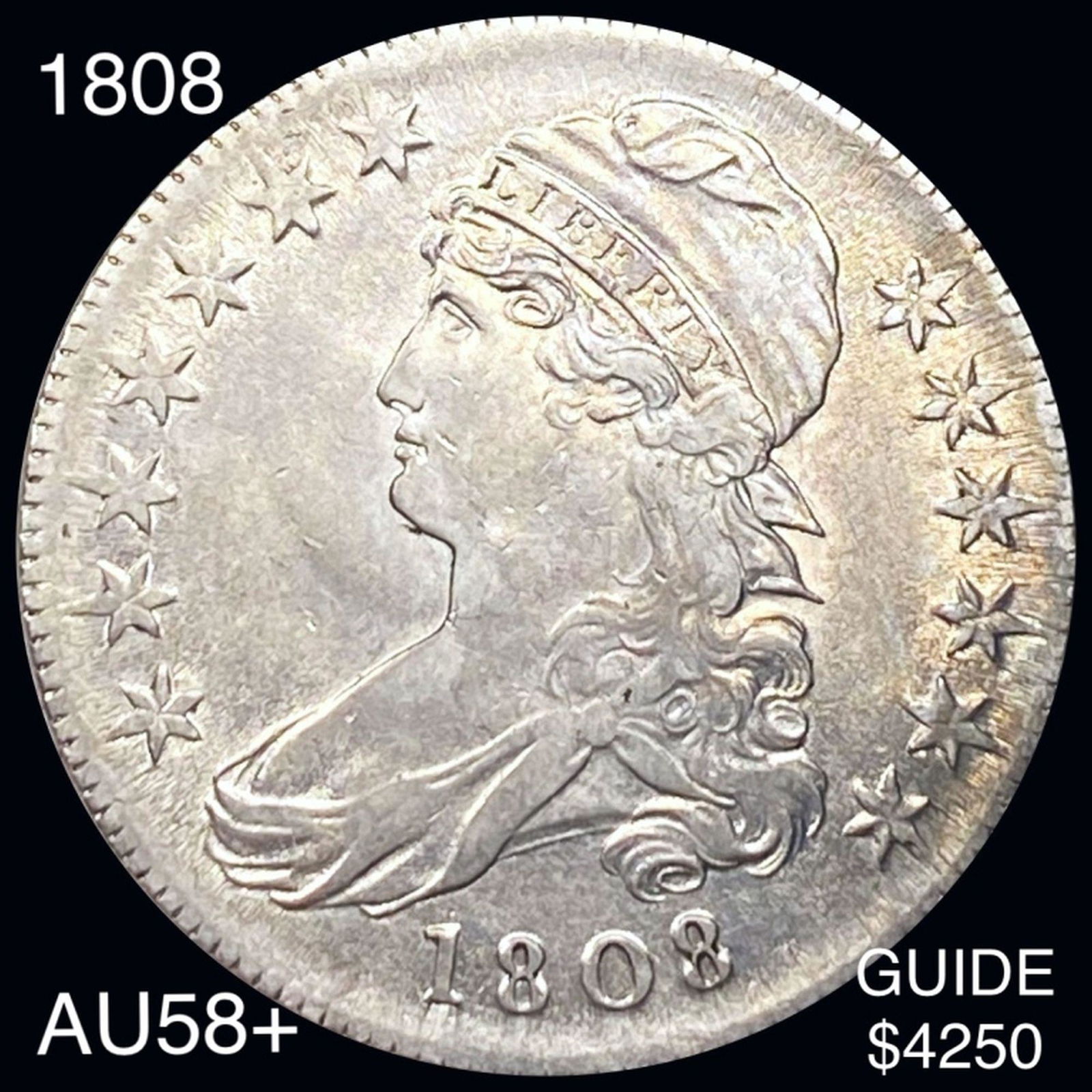 1808 Capped Bust Half Dollar CHOICE AU (1 of 2)