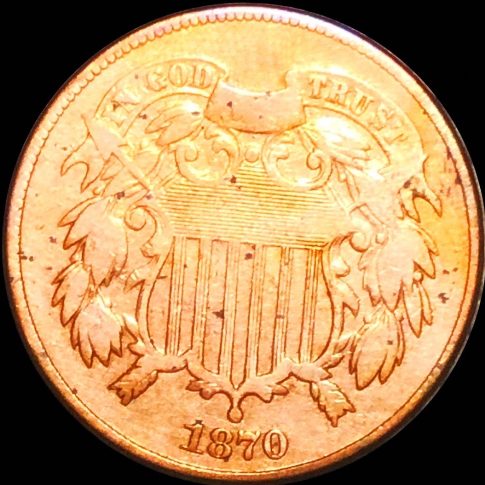 1870 Two Cent Piece NICELY CIRCULATED (1 of 2)