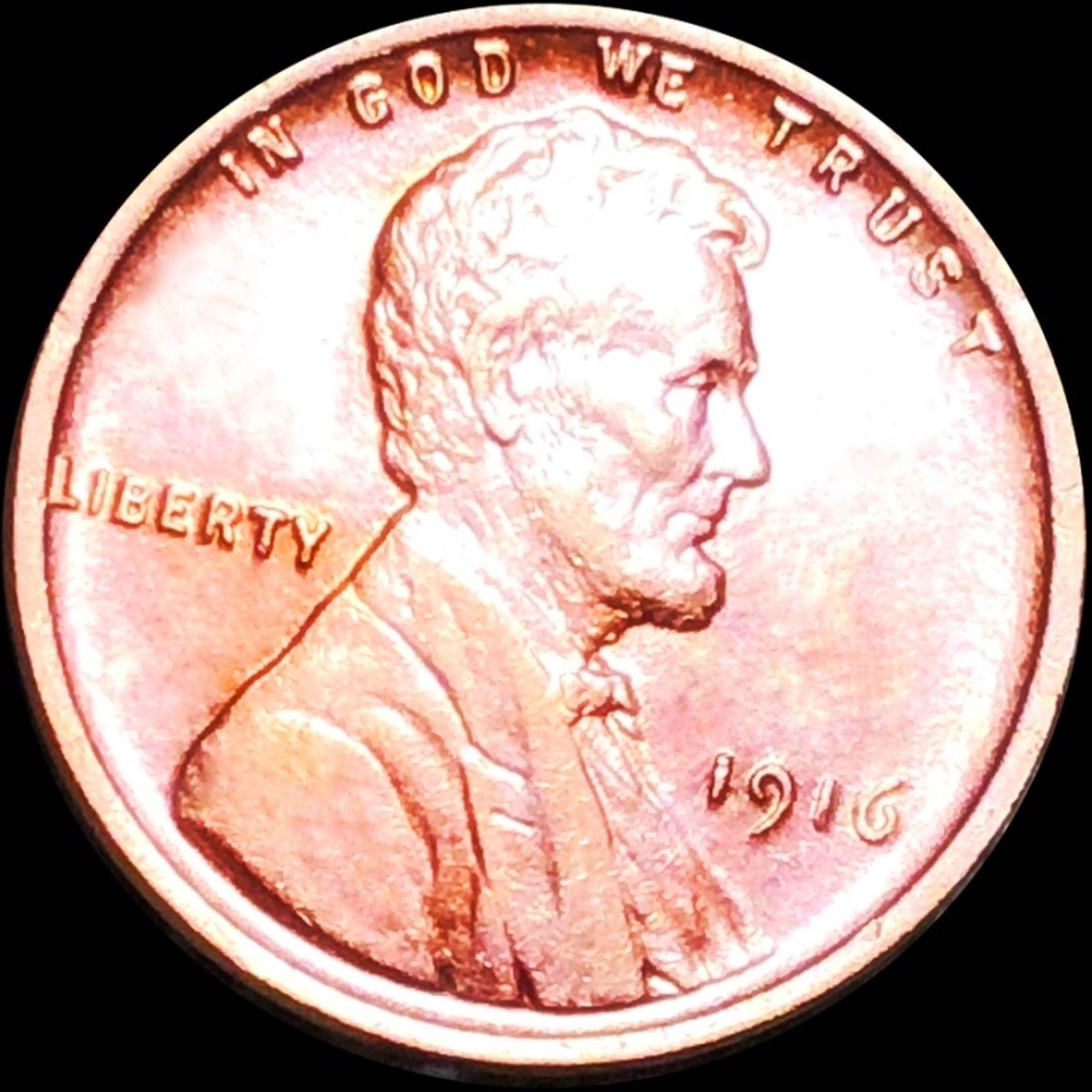 1916 Lincoln Wheat Penny CHOICE BU RED (1 of 2)