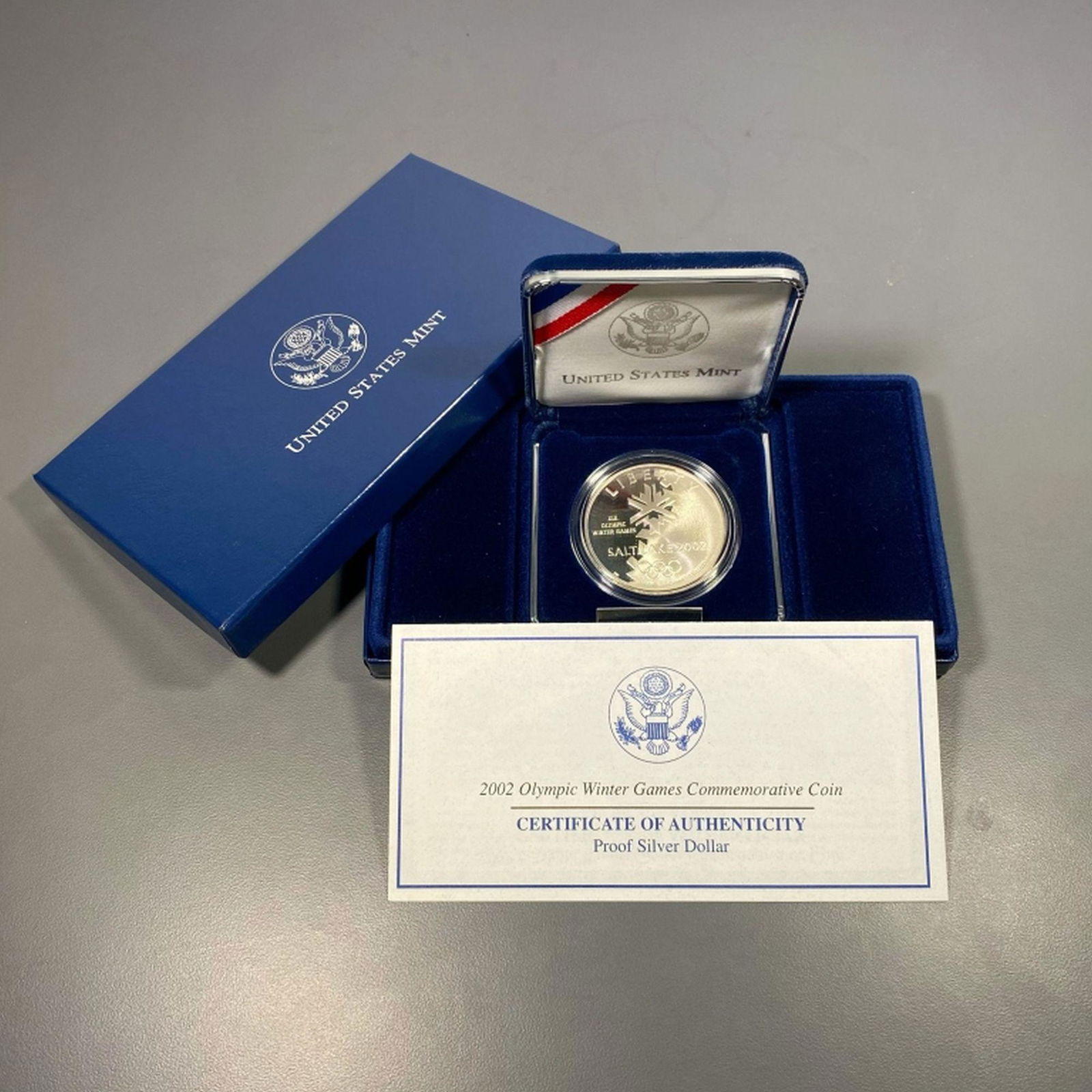 2002 Olympic Commemorative Silver Dollar GEM PR (1 of 3)
