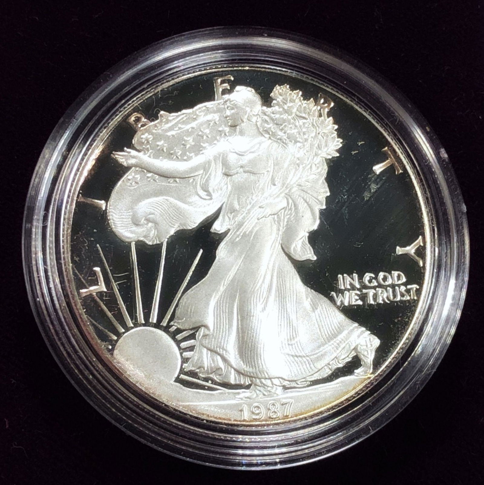1987-S American Silver Eagle GEM PR (1 of 3)