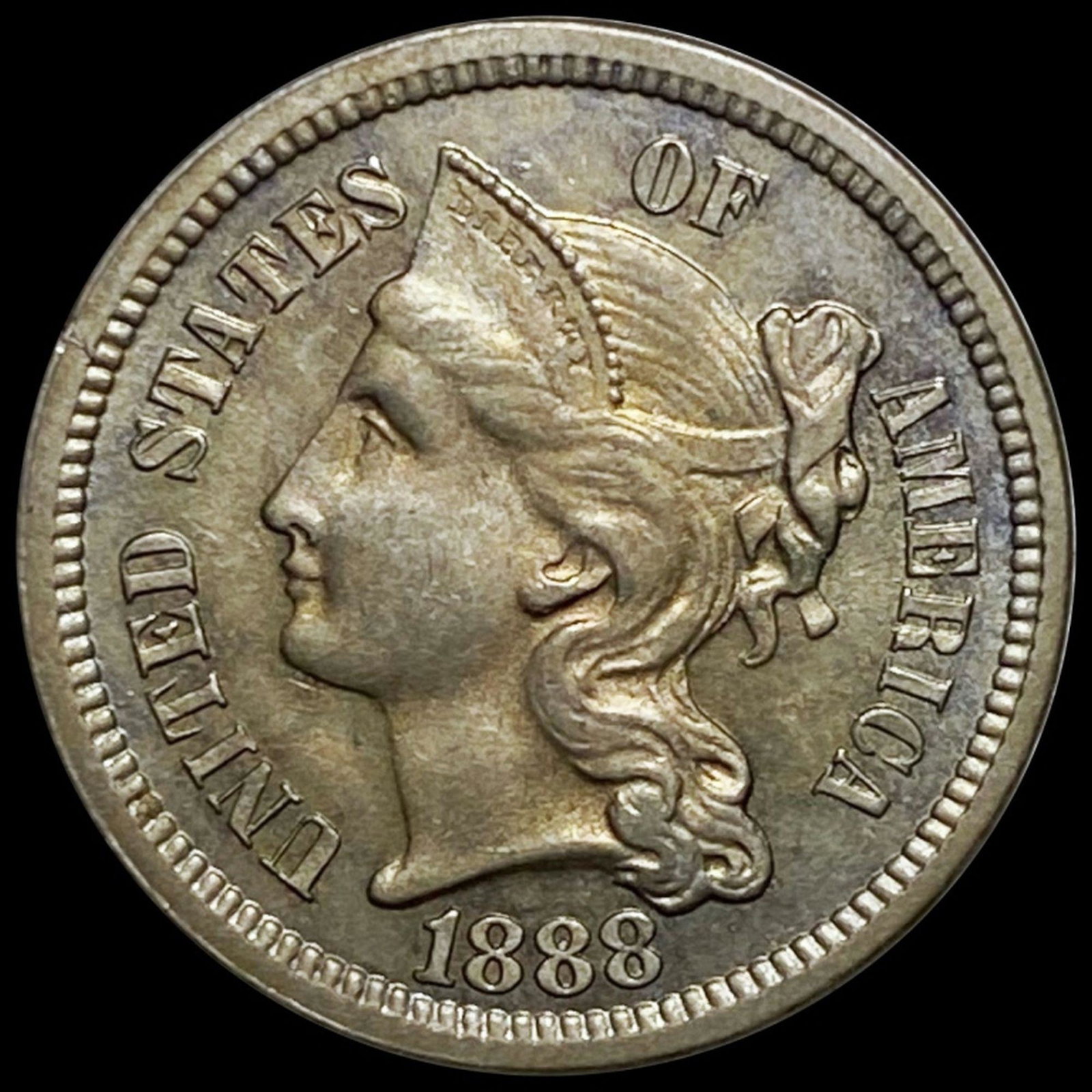 1888 Three Cent Nickel UNCIRCULATED (1 of 2)