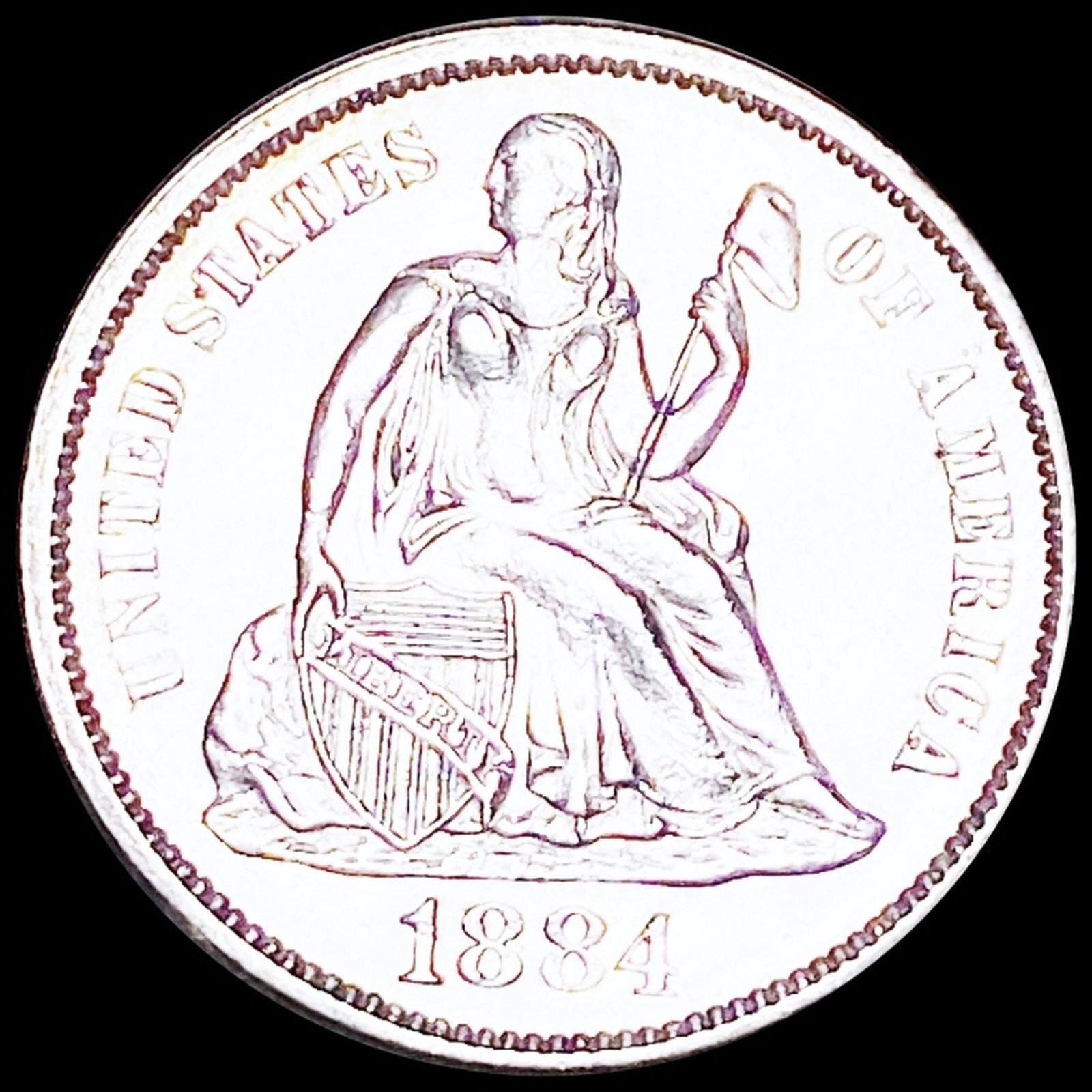 1884 Seated Liberty Dime GEM PROOF (1 of 2)