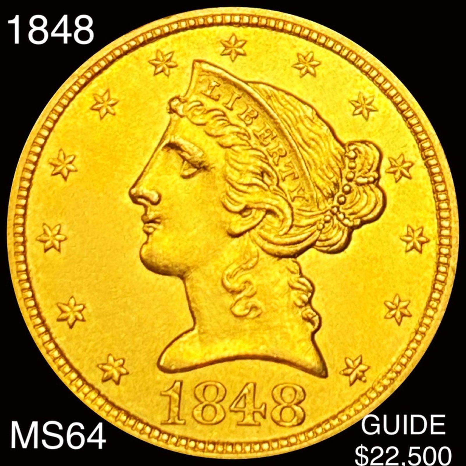 1848 $5 Gold Half Eagle CHOICE BU (1 of 2)