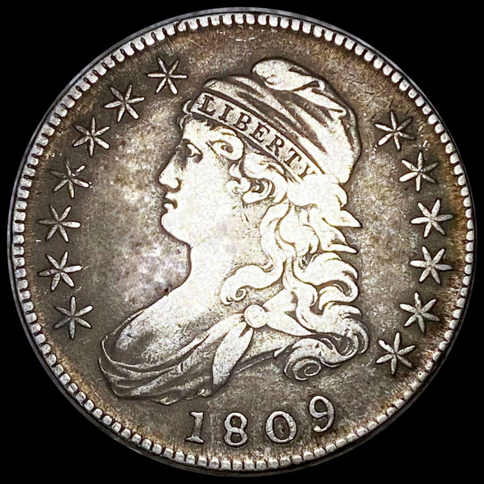 1809 Capped Bust Half Dollar LIGHTLY CIRCULATED (1 of 2)