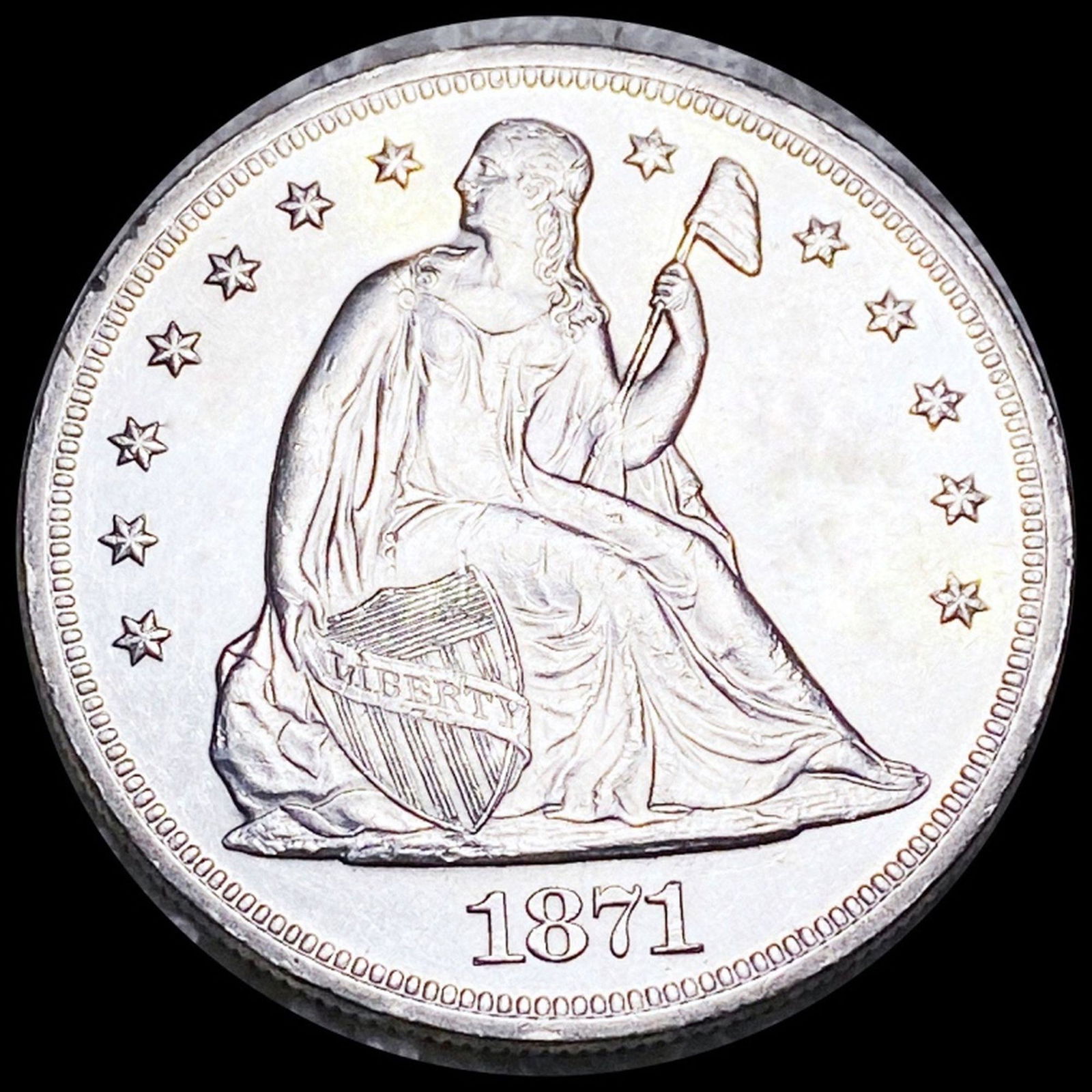 1871 Seated Liberty Dollar UNCIRCULATED (1 of 2)