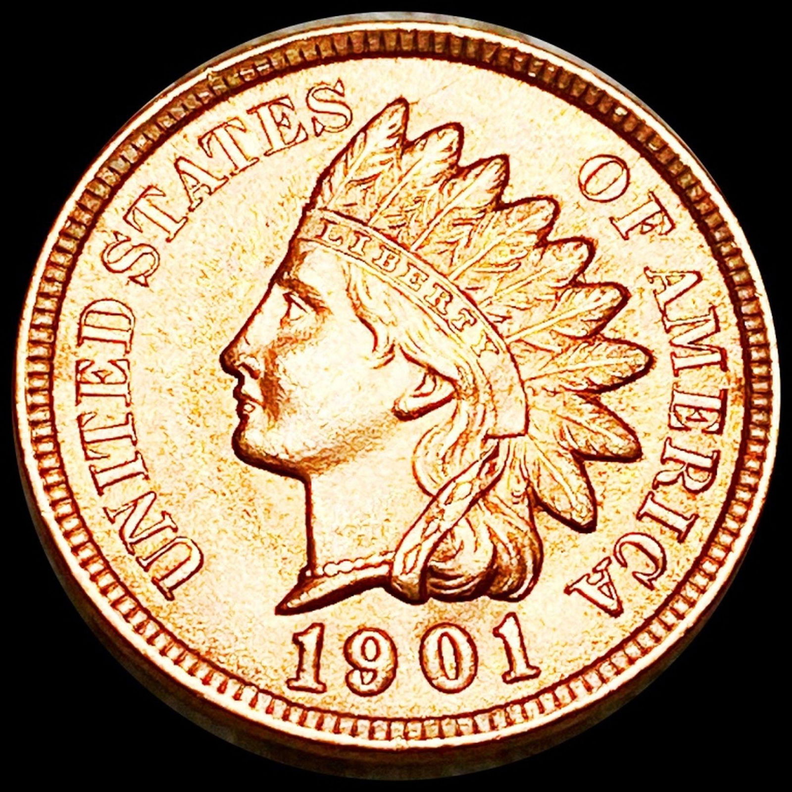 1901 Indian Head Penny UNCIRCULATED (1 of 2)