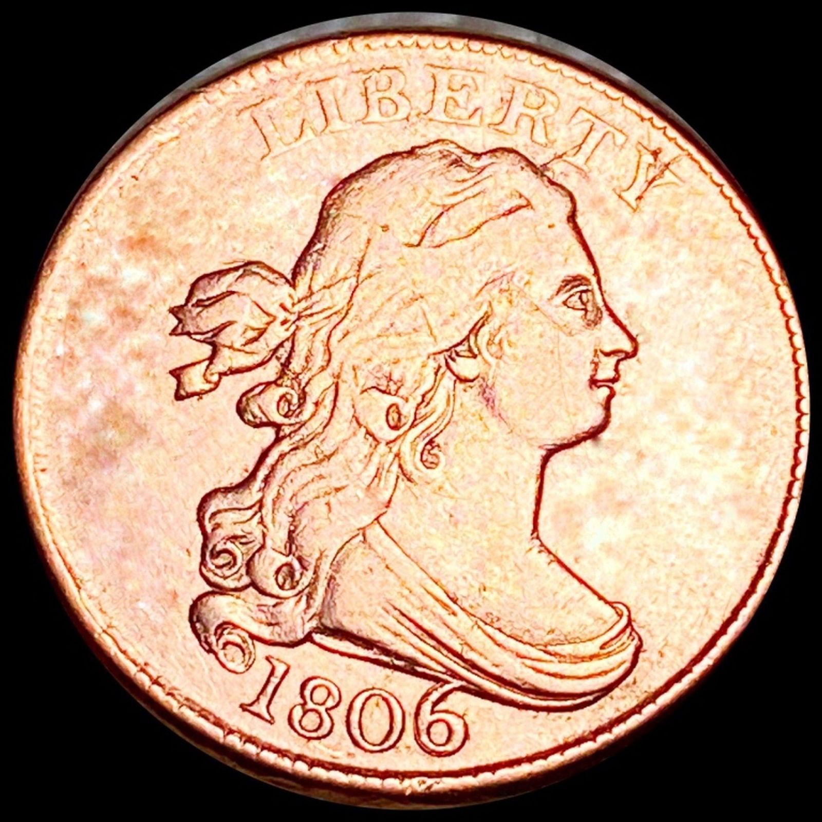 1806 Draped Bust Half Cent XF (1 of 2)