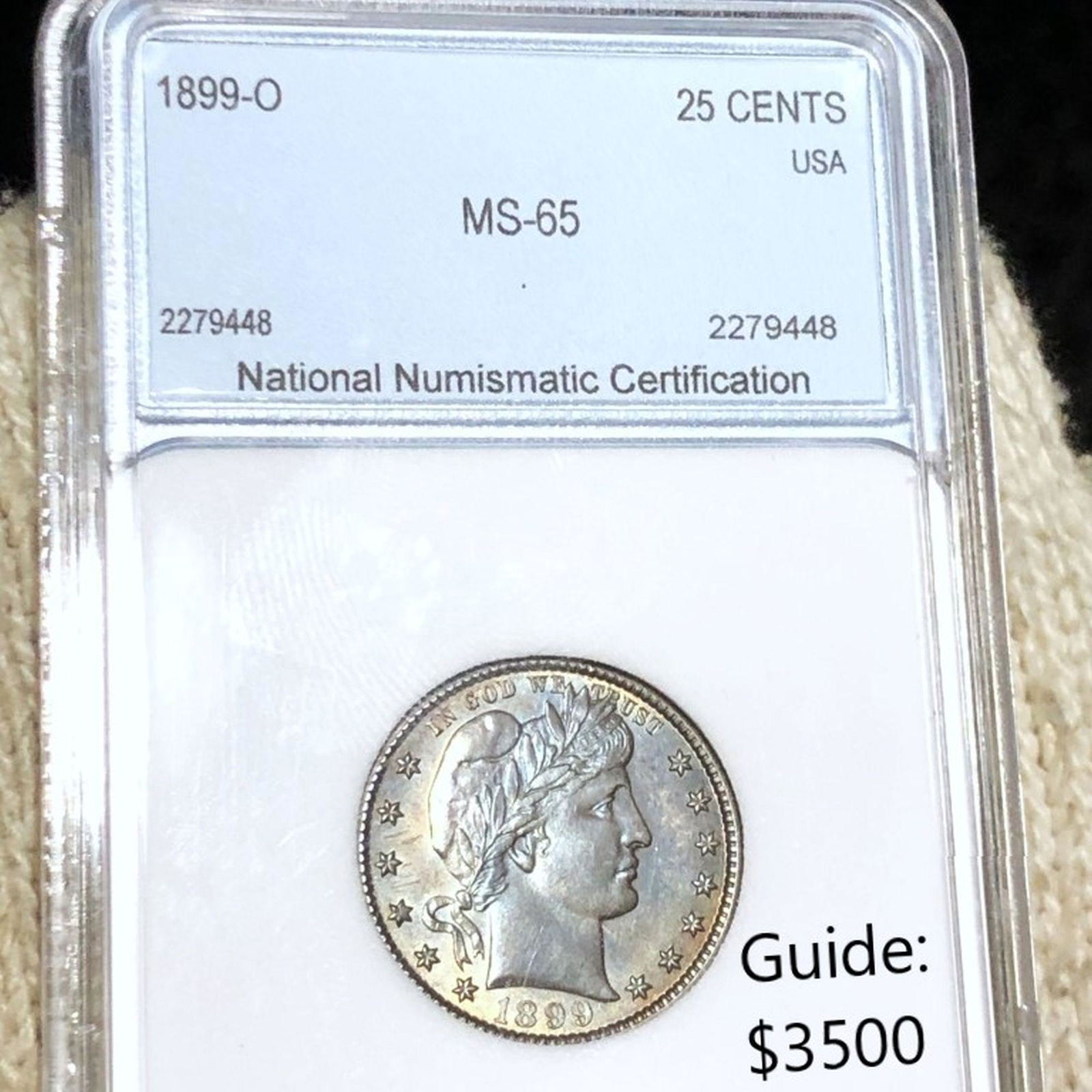 1899-O Barber Silver Quarter NNC - MS65 (1 of 2)