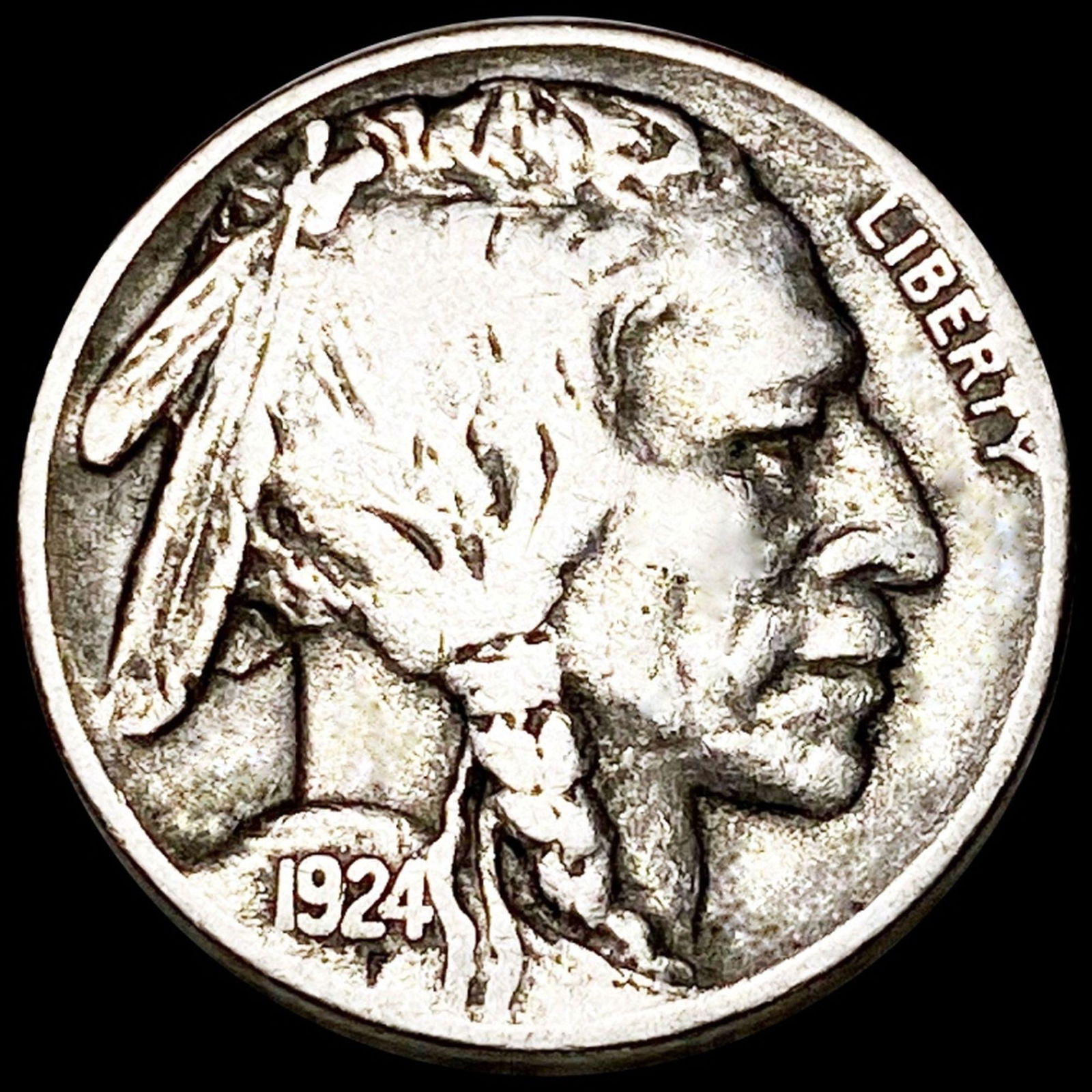 1924-S Buffalo Head Nickel NICELY CIRCULATED (1 of 2)