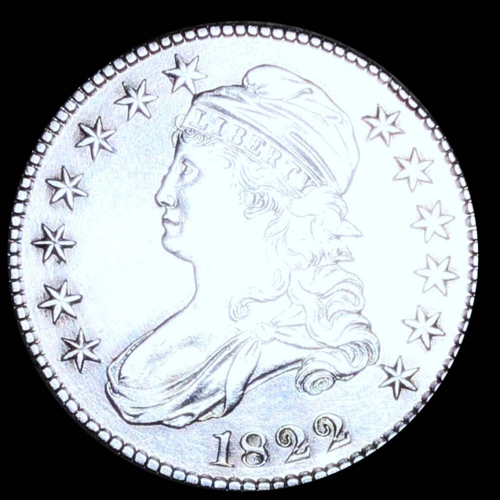 1822 Capped Bust Half Dollar NEARLY UNCIRCULATED (1 of 2)