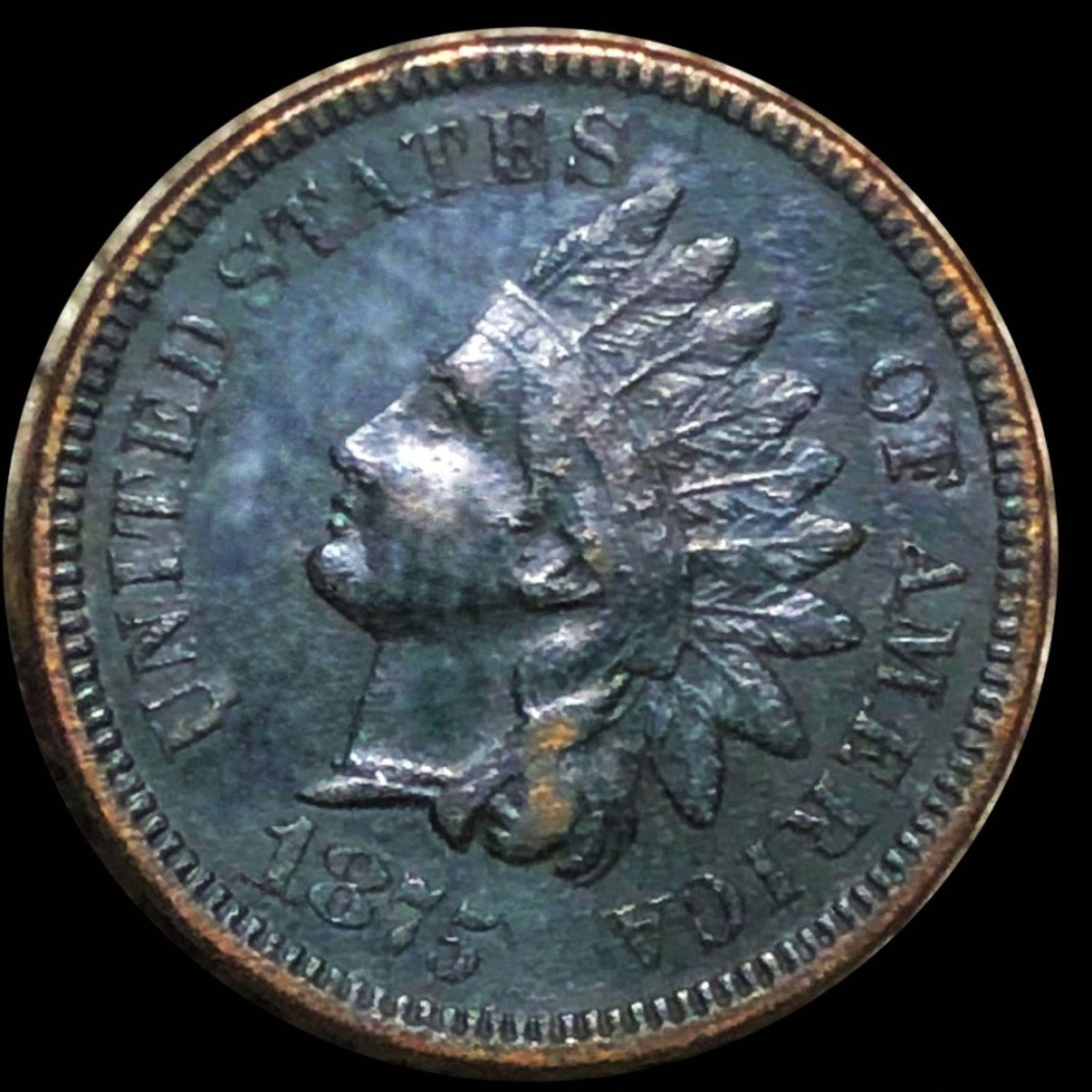 1875 Indian Head Penny CLOSELY UNCIRCULATED (1 of 2)