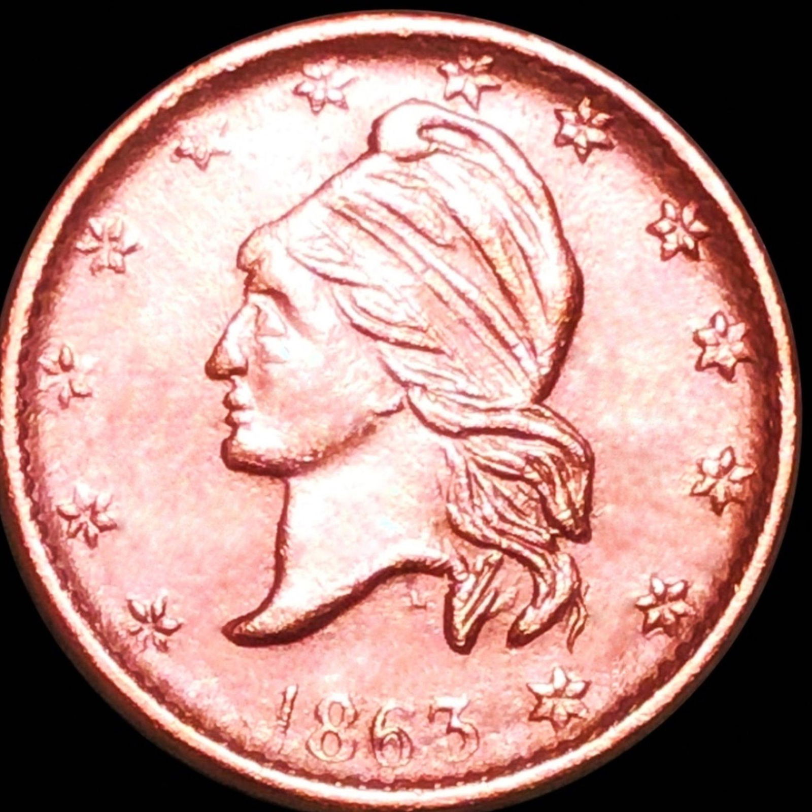 1863 Civil War Token UNCIRCULATED (1 of 2)